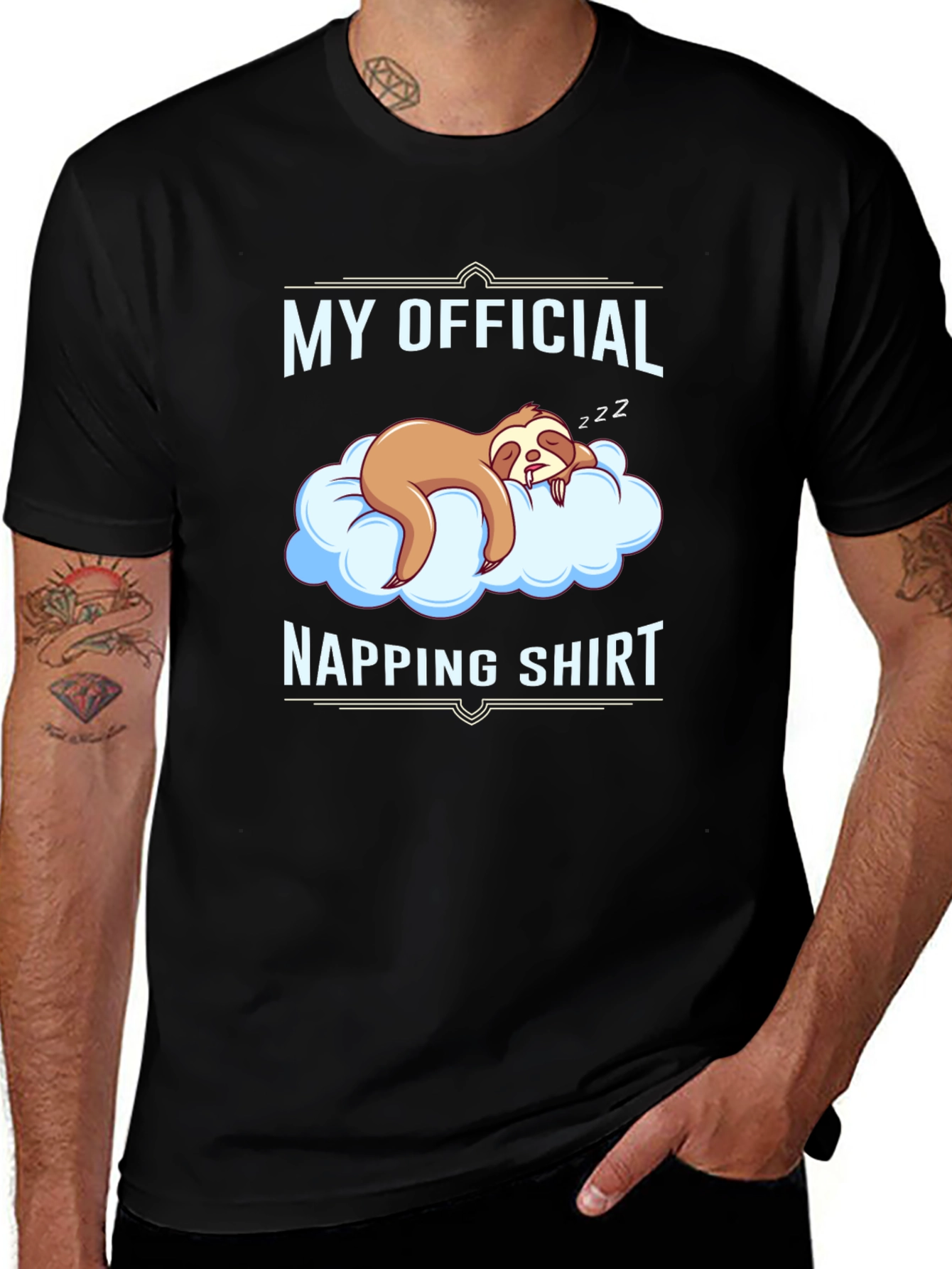 Variant 16 of Sloth Napping Shirt - Funny Sleep T-Shirt