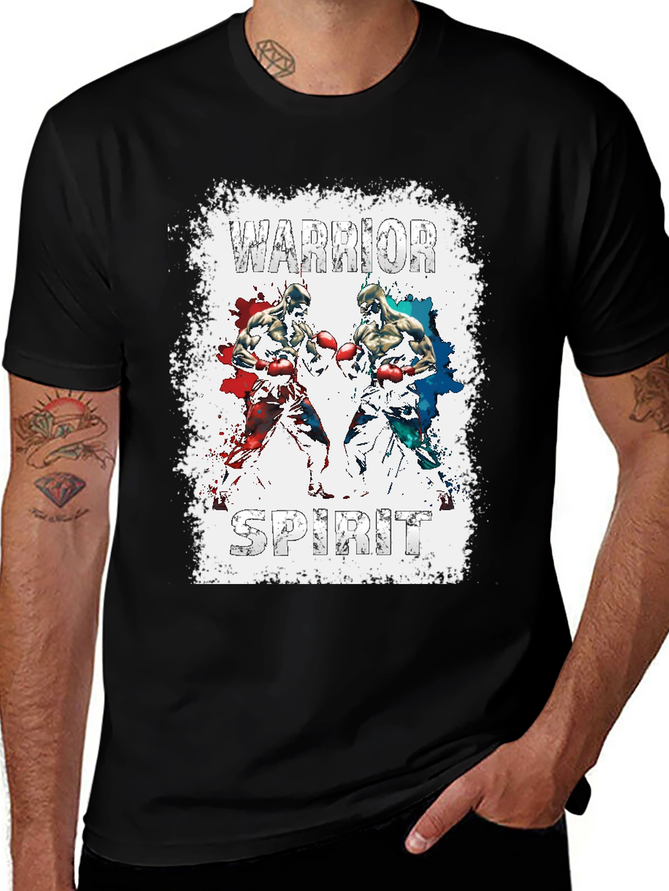 Variant 4 of Warrior Spirit T-Shirt: Boxing Graphic Tee