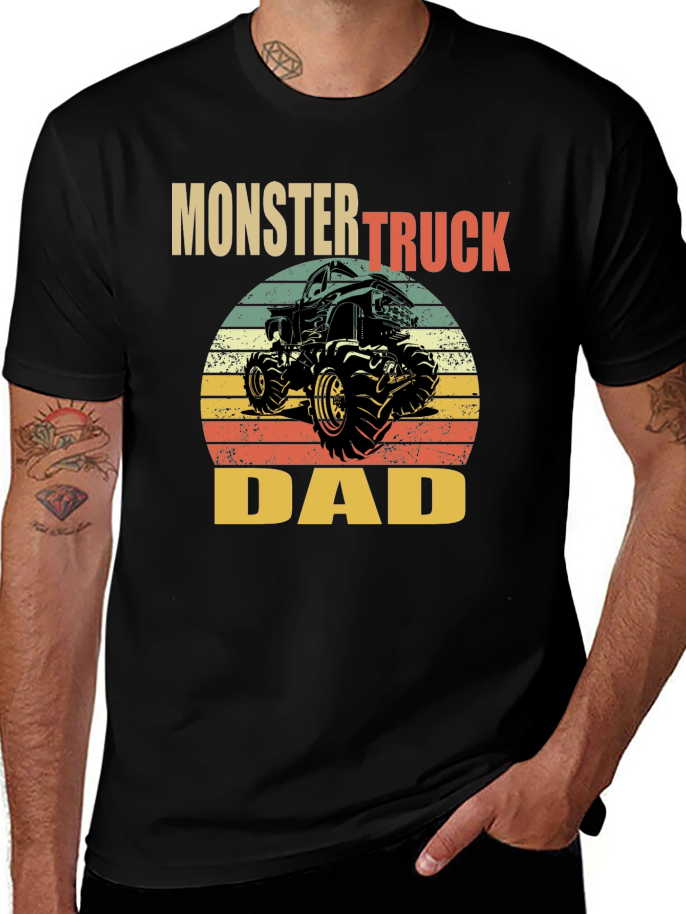 Variant 27 of Monster Truck Dad Graphic T-Shirt