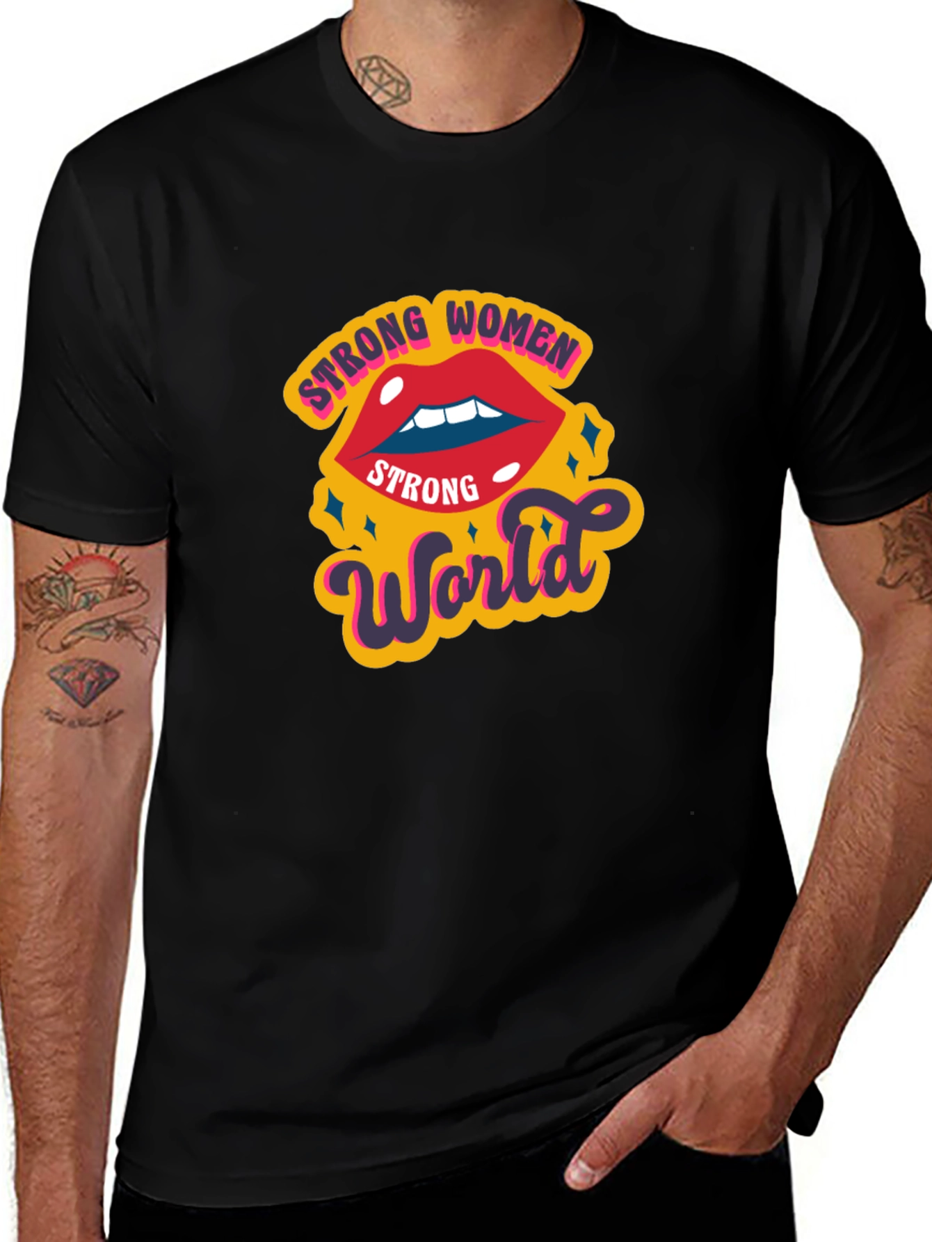 Strong Women Strong World Graphic T-Shirt