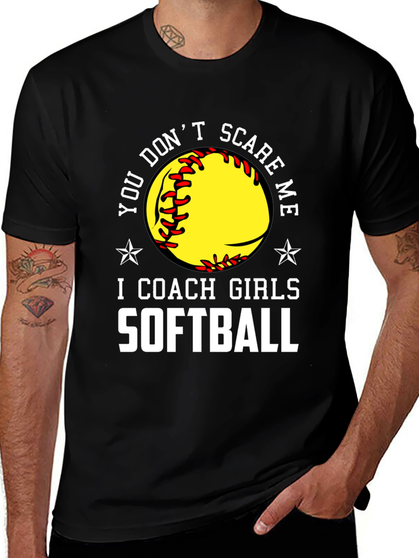 Softball Coach T-Shirt - Don't Scare Me!