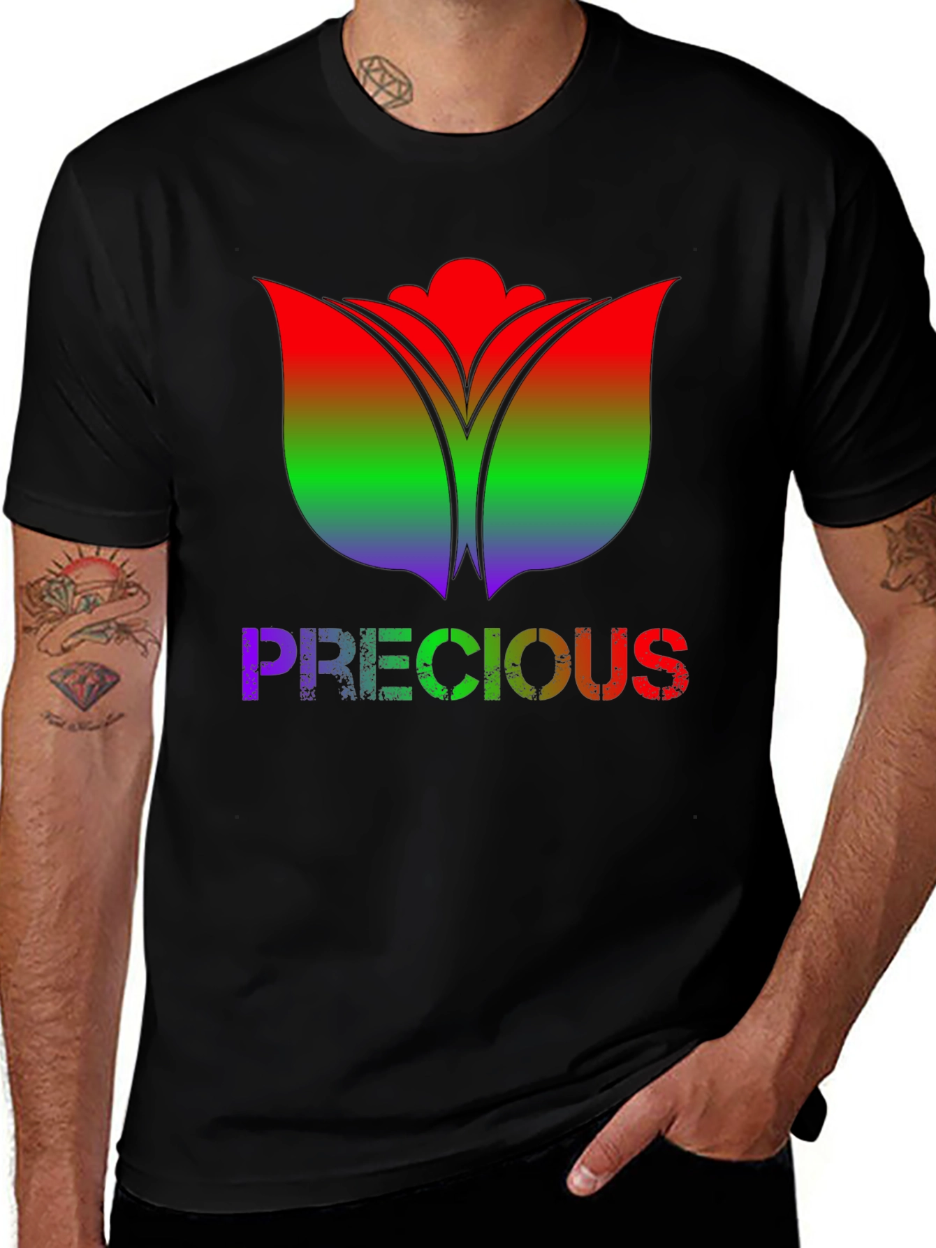 Variant 30 of Rainbow Tulip Precious Black Tee