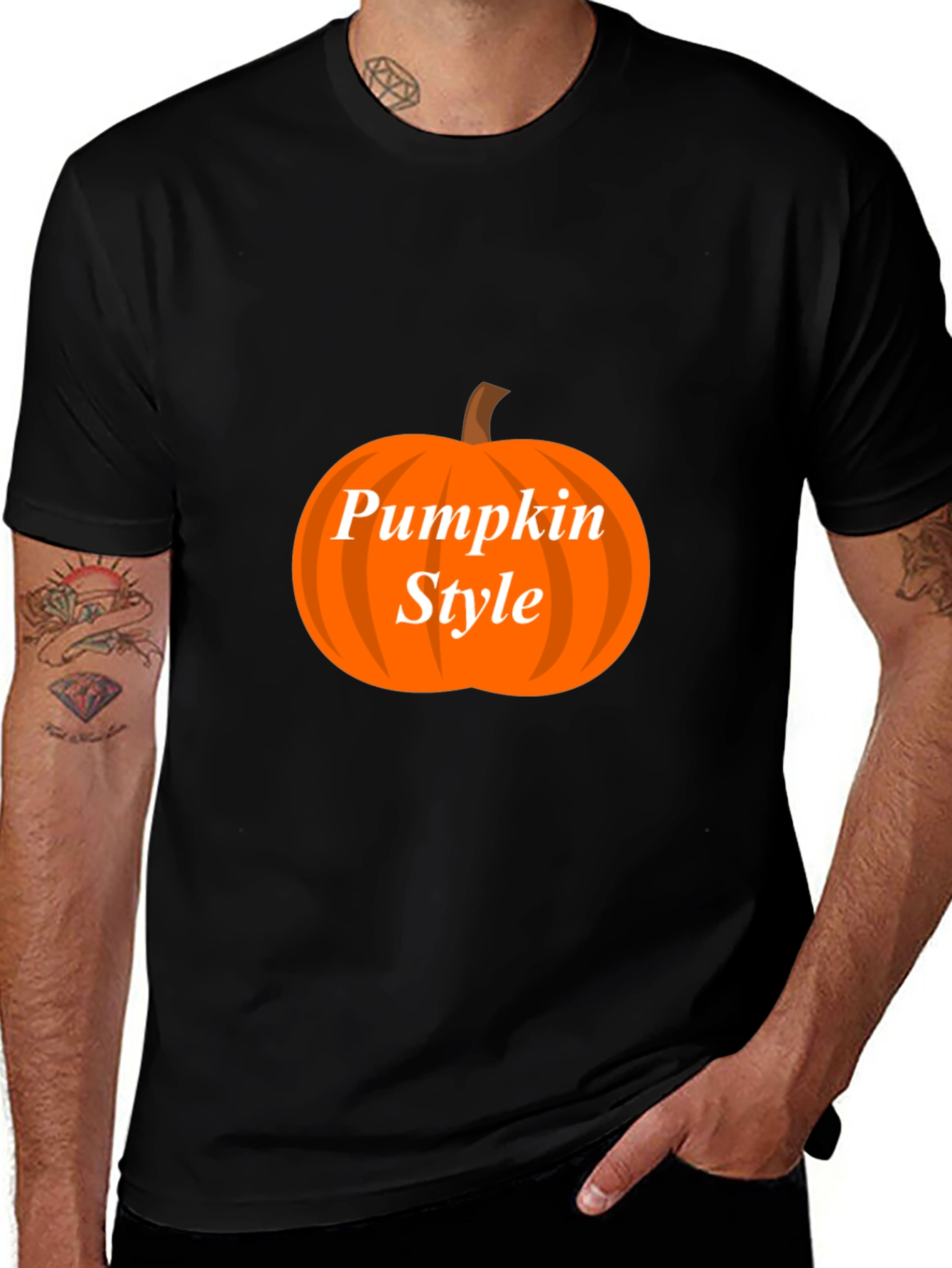 Variant 30 of Pumpkin Style Graphic T-Shirt - Halloween Ready!