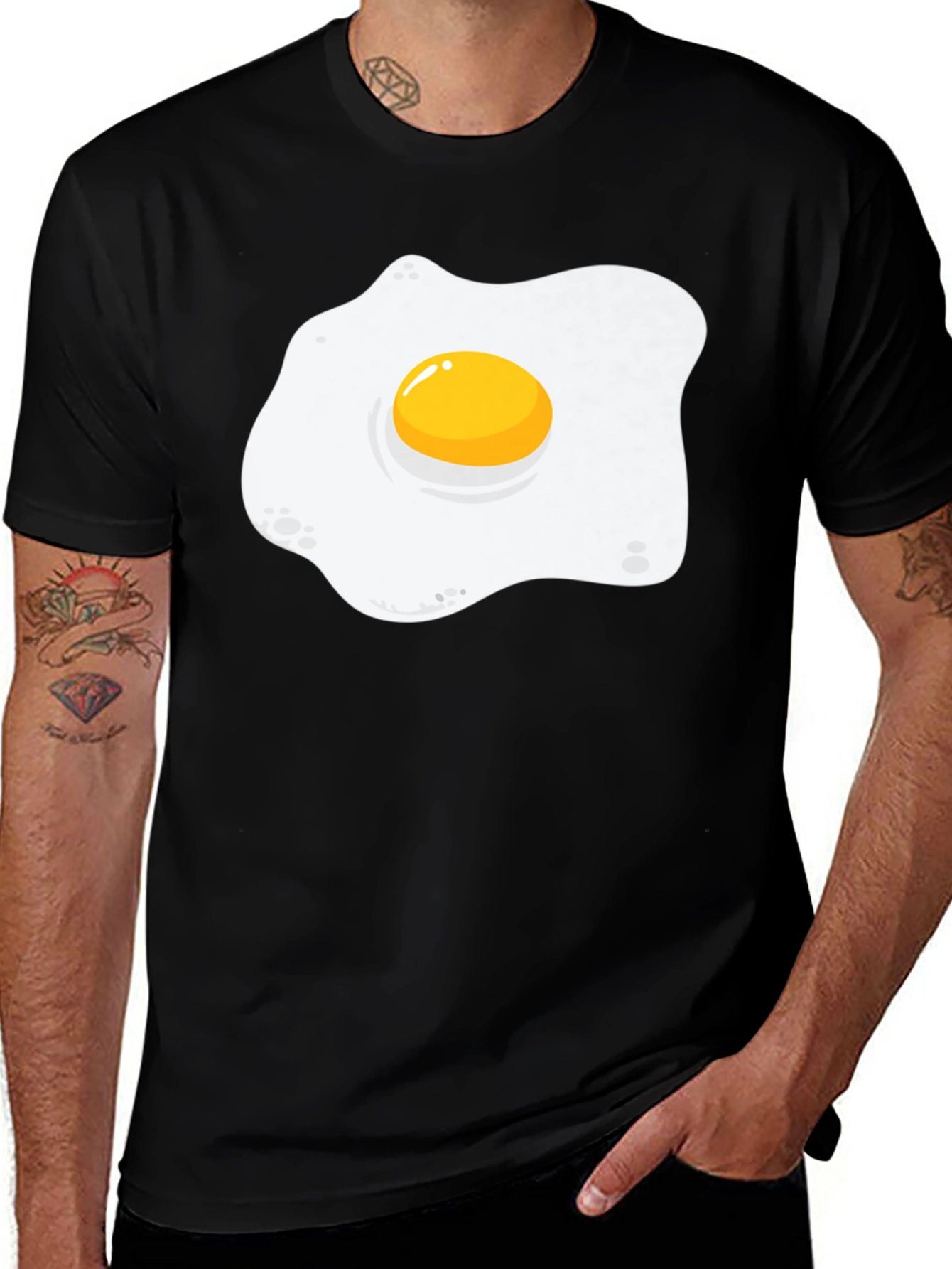 Variant 15 of Sunny Side Up Egg Graphic Tee - Casual Comfort
