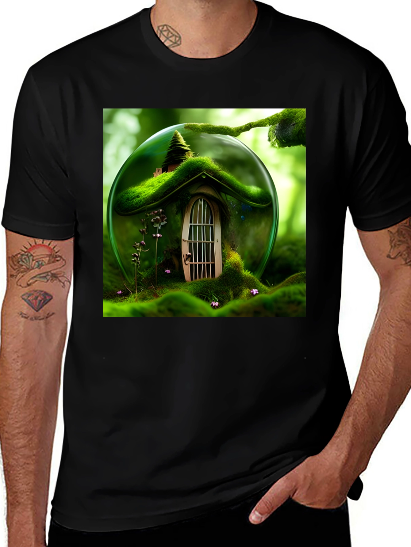 Variant 6 of Enchanted Forest House Graphic T-Shirt