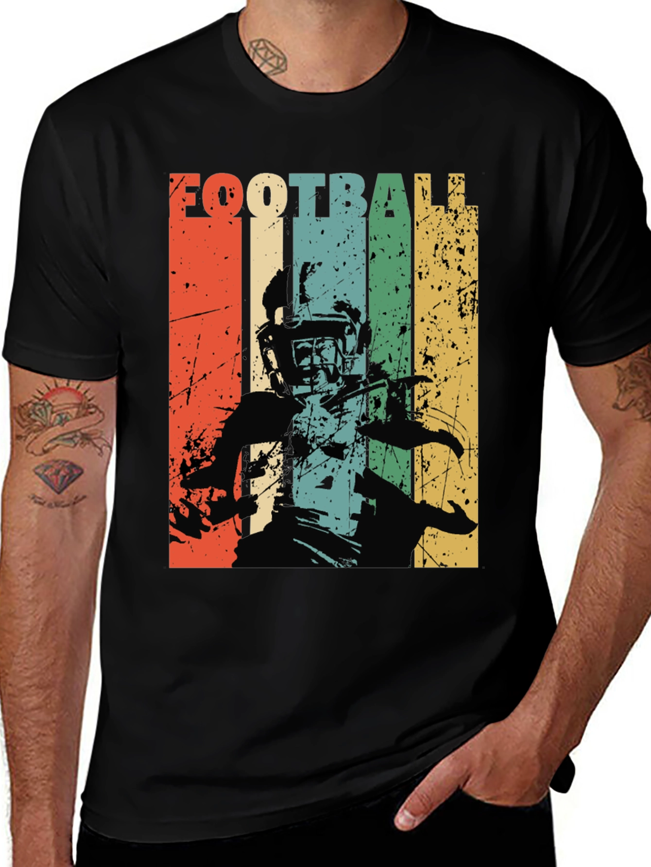 Variant 26 of Retro Football Player Graphic T-Shirt