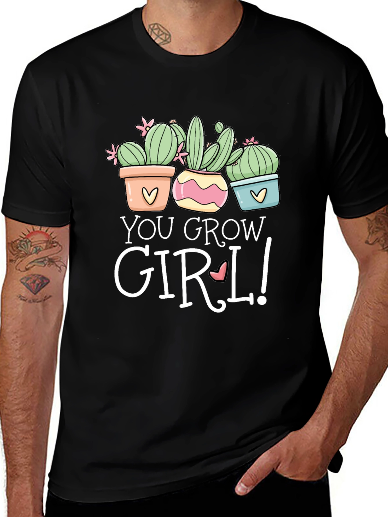Variant 25 of You Grow Girl T-Shirt Cactus Graphic