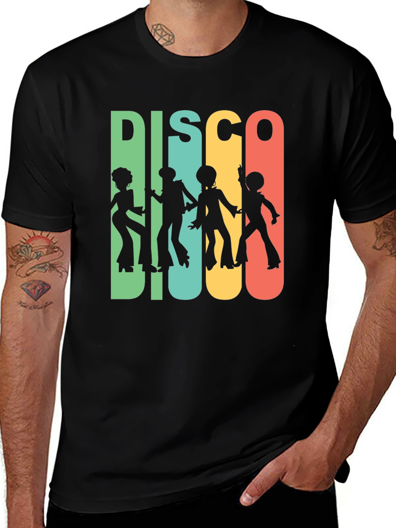 Variant 10 of Retro Disco Silhouette Graphic Tee