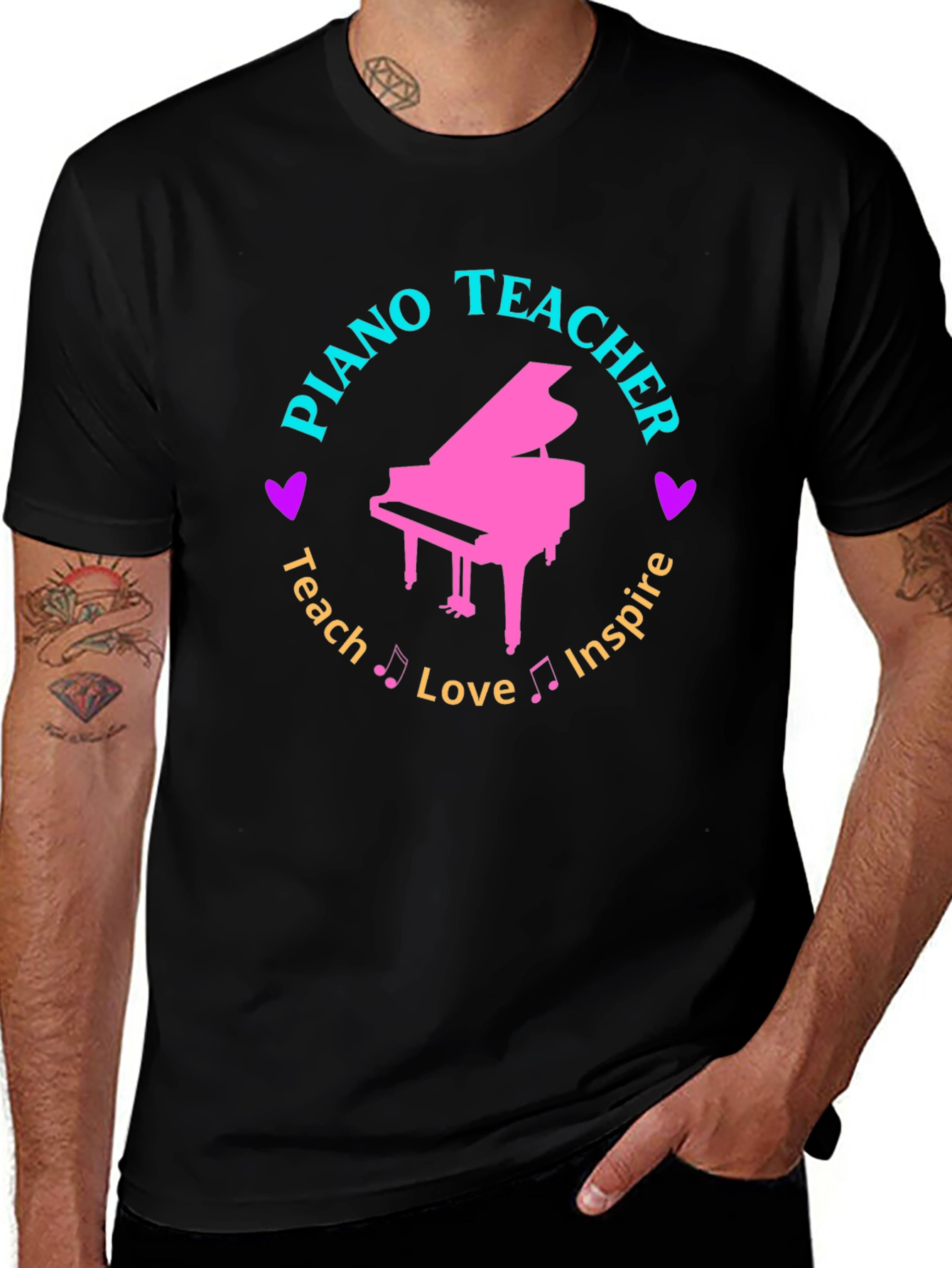 Piano Teacher T-Shirt: Teach, Love, Inspire!