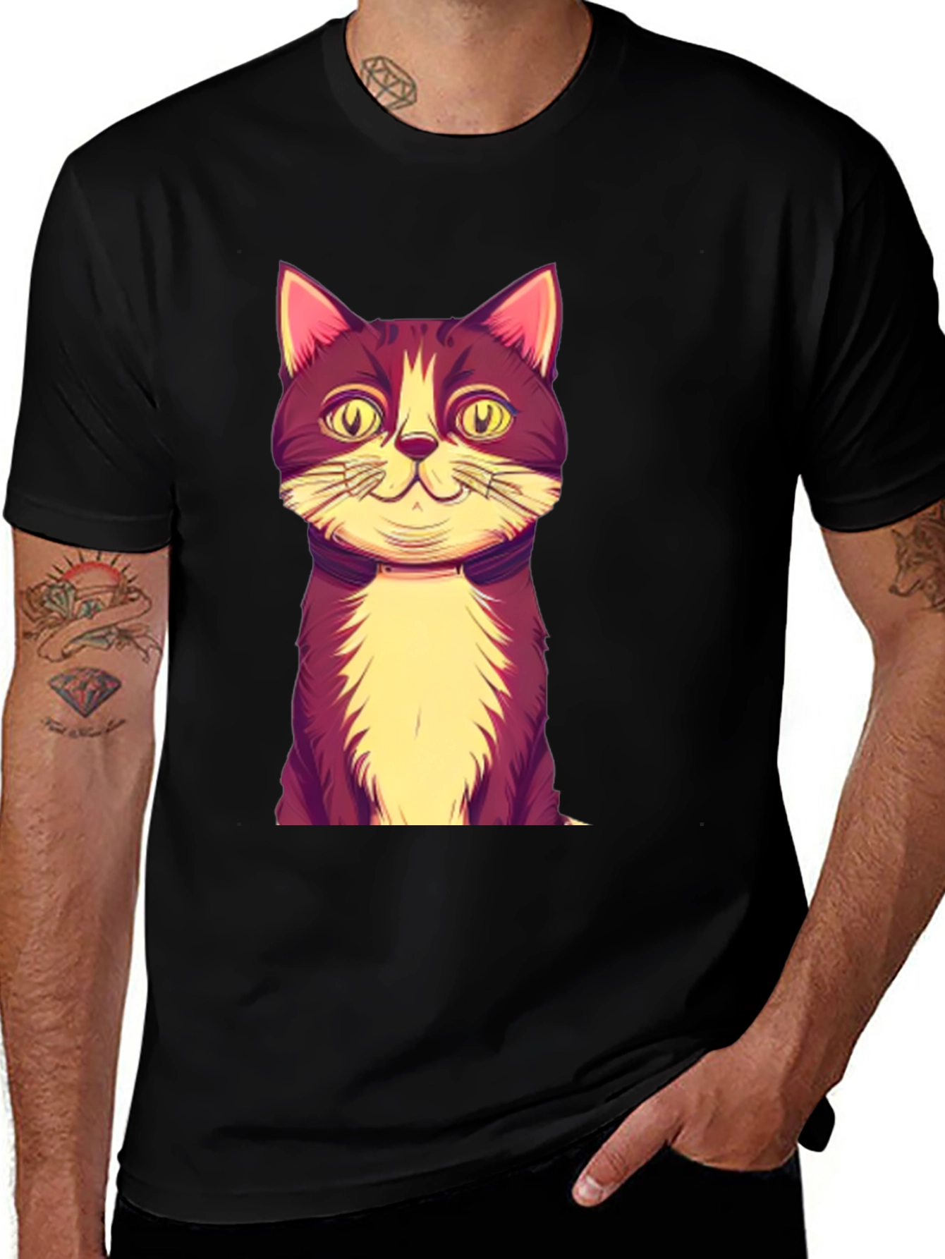 Variant 9 of Cat Graphic Print Tee