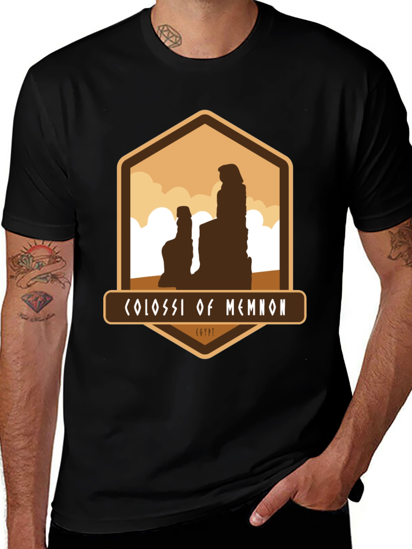 Colossi of Memnon Egypt Graphic T-Shirt