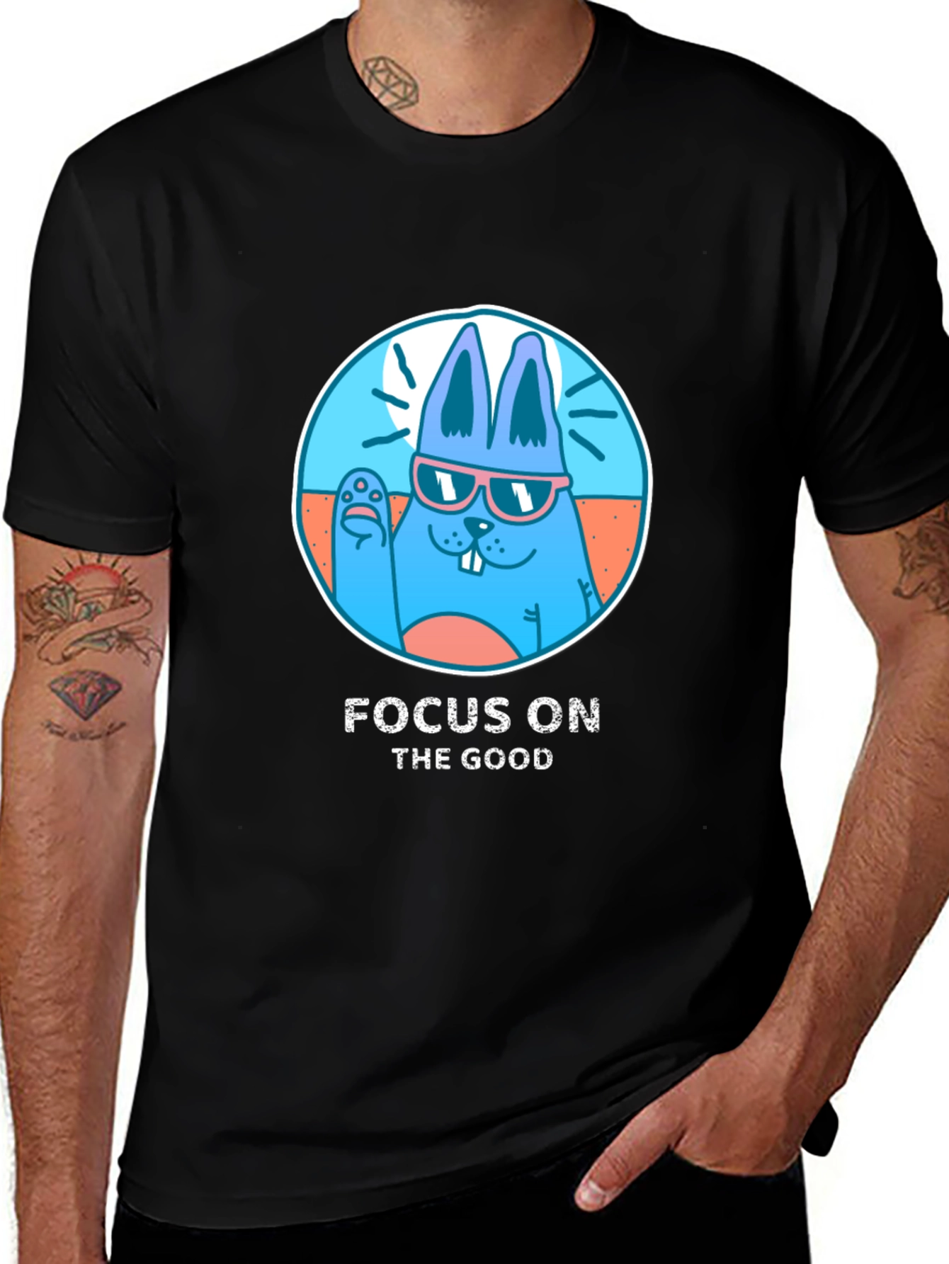 Variant 29 of Focus on the Good: Bunny Graphic Tee