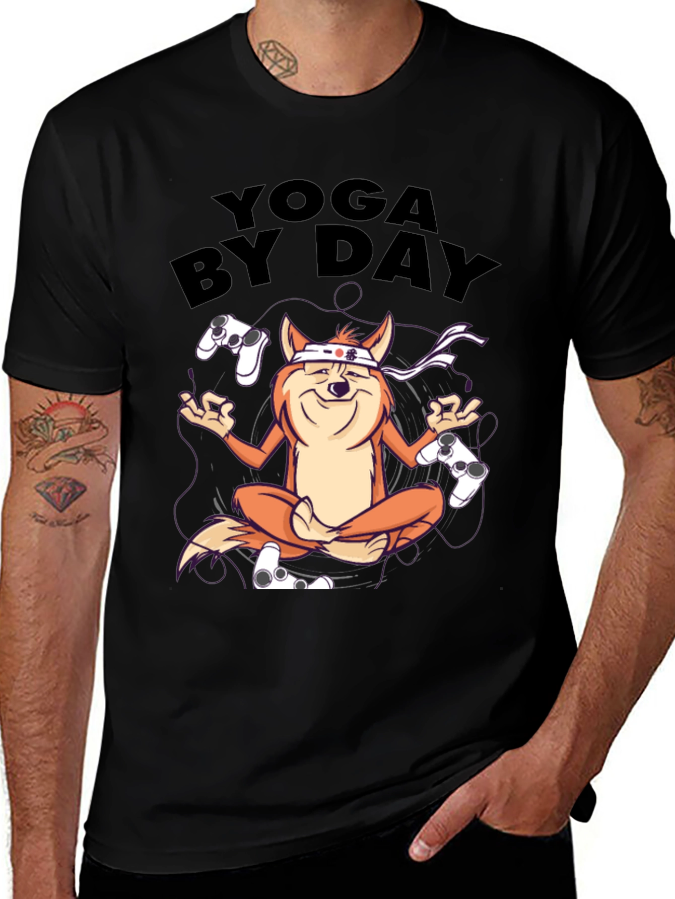 Variant 4 of Yoga By Day Gamer T-Shirt