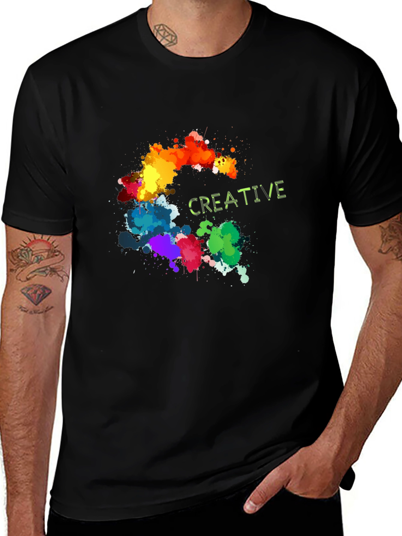 Variant 23 of Creative Splatter T-Shirt - Artistic Design