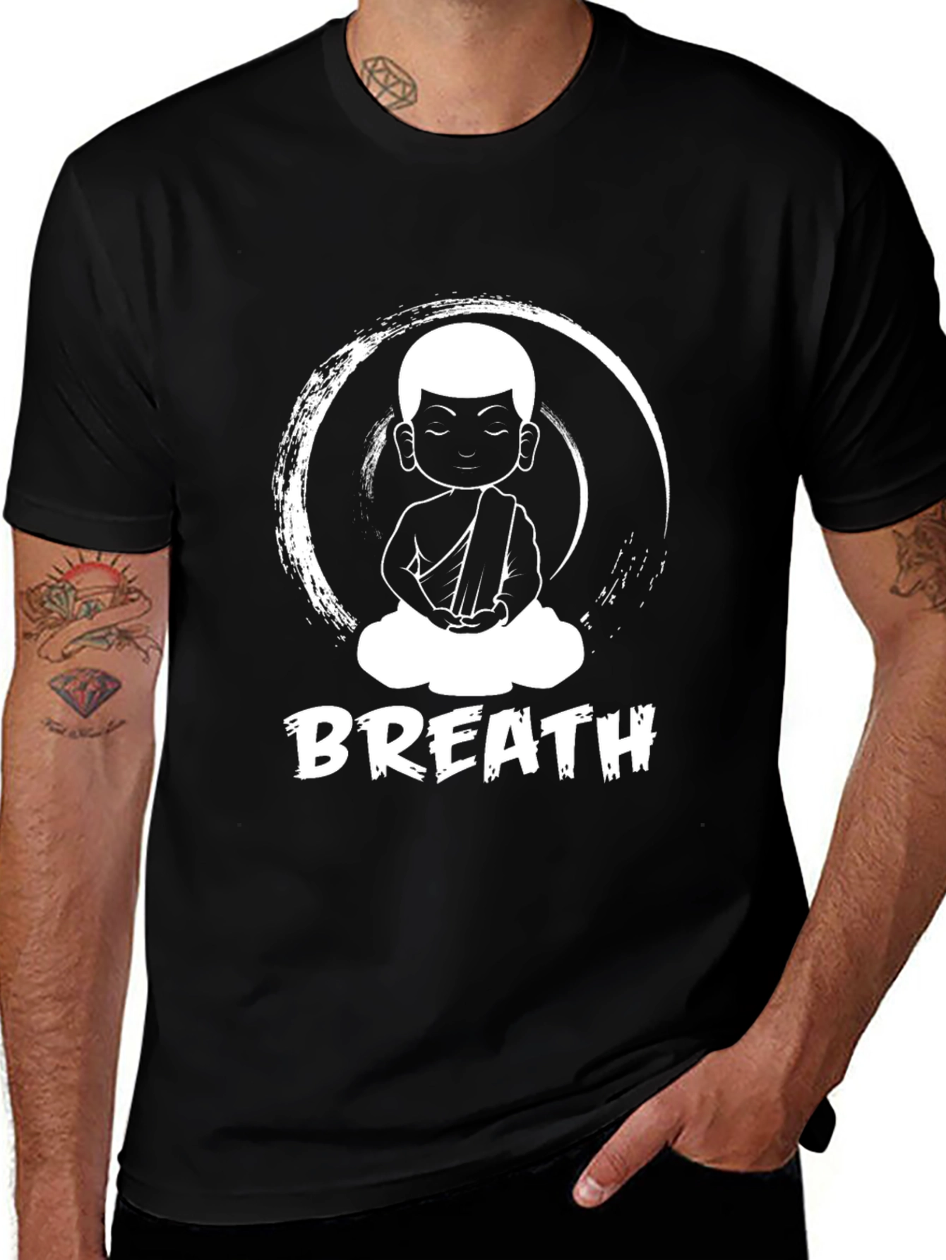 Variant 13 of Breathe Buddha Graphic Tee