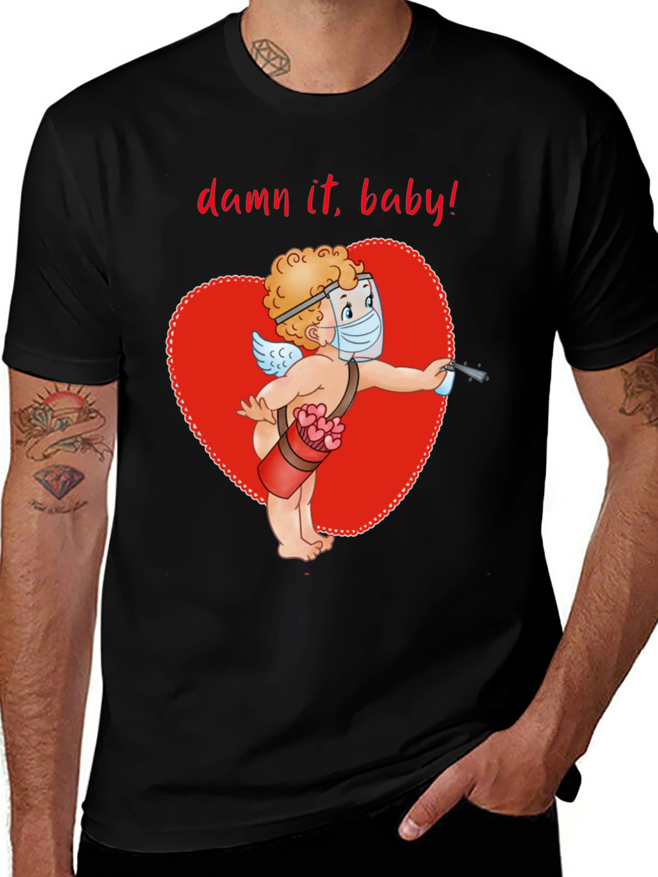 Variant 20 of Quarantine Cupid T-Shirt, Valentines Day Shirt
