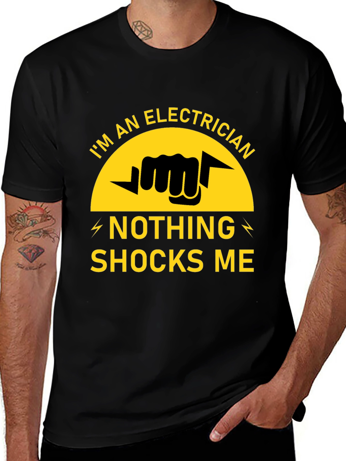 Variant 12 of Electrician T-Shirt - Nothing Shocks Me
