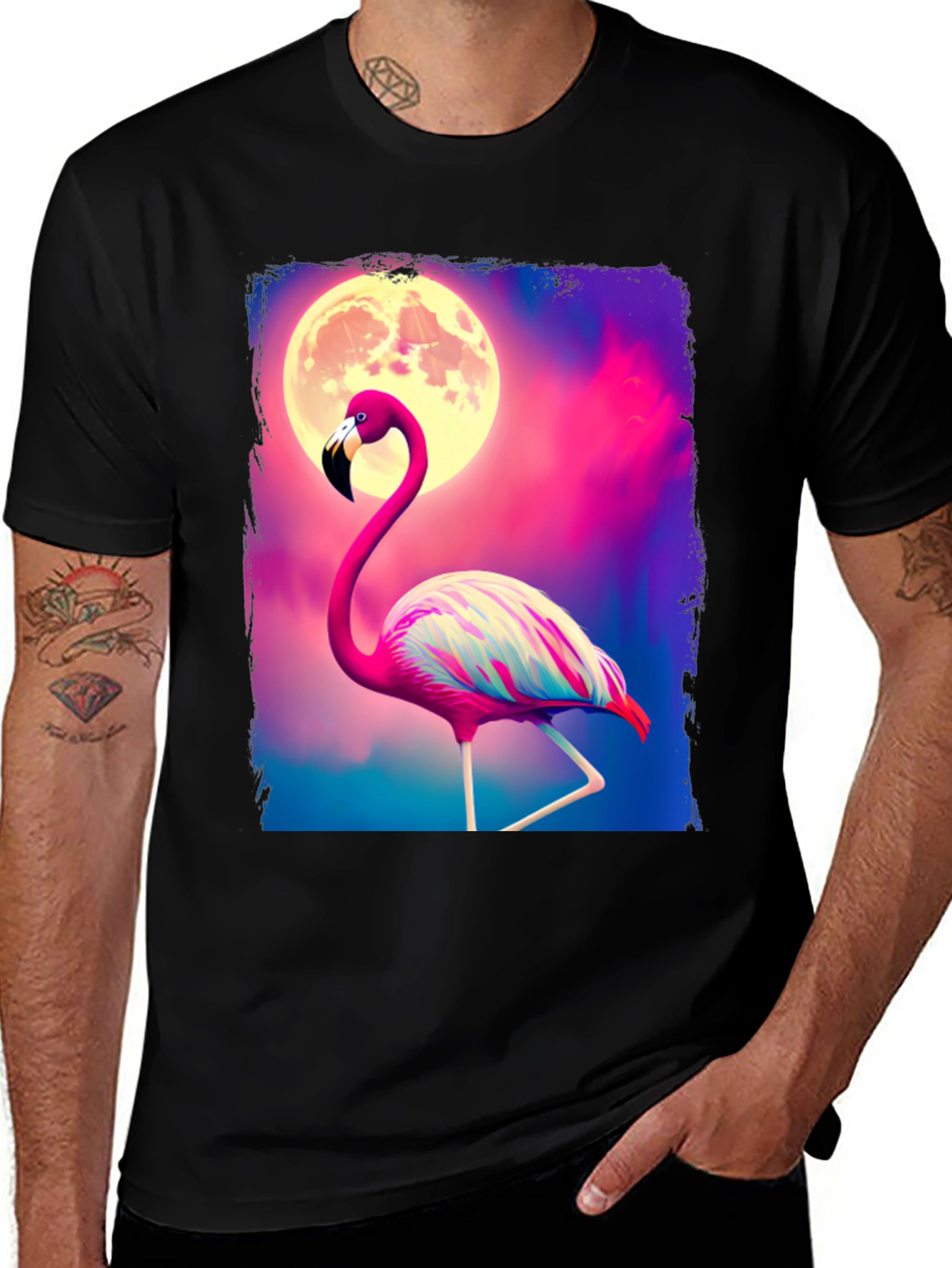 Variant 7 of Flamingo Moon Graphic Tee