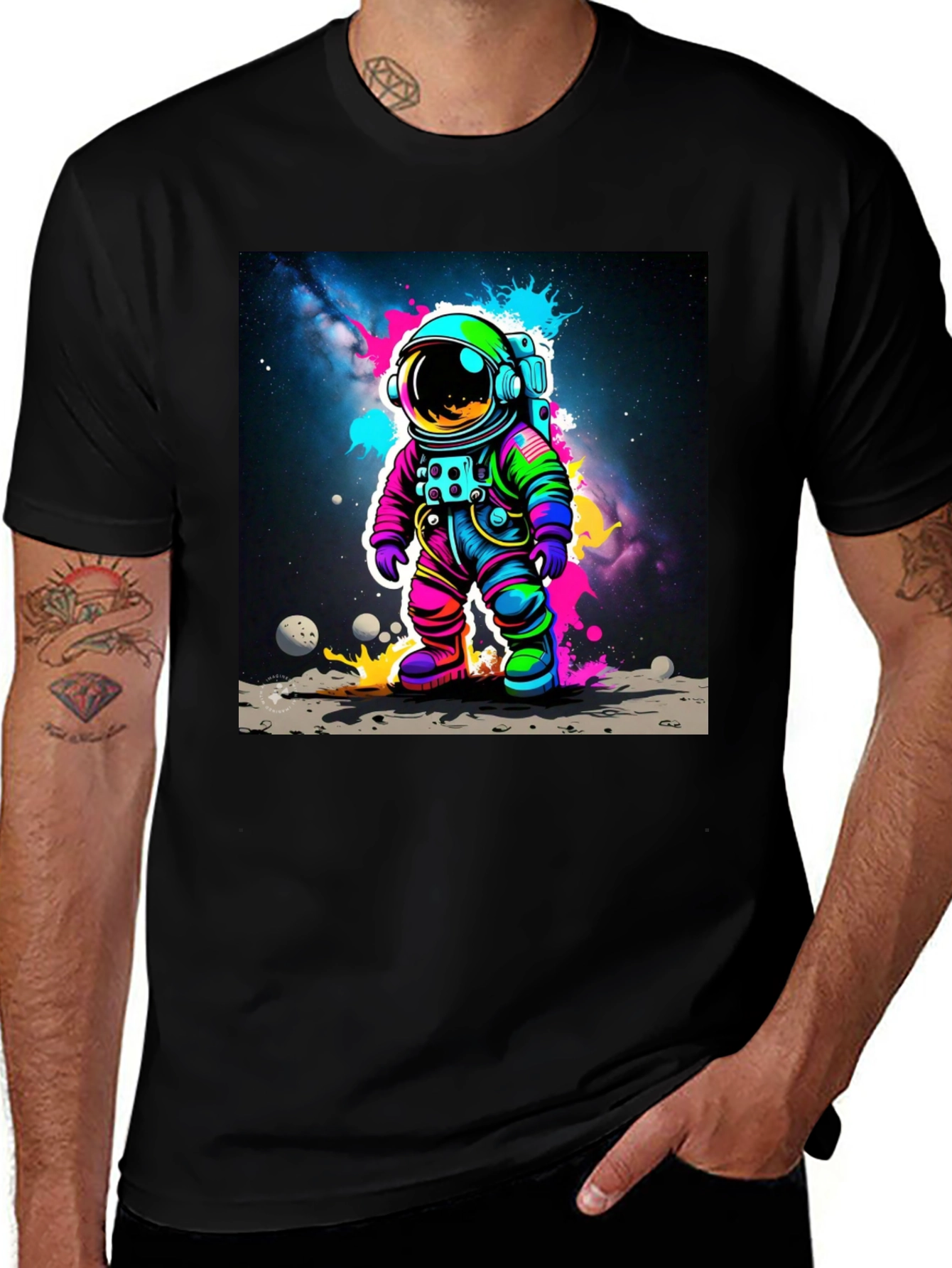 Variant 25 of Colorful Astronaut Graphic T-Shirt