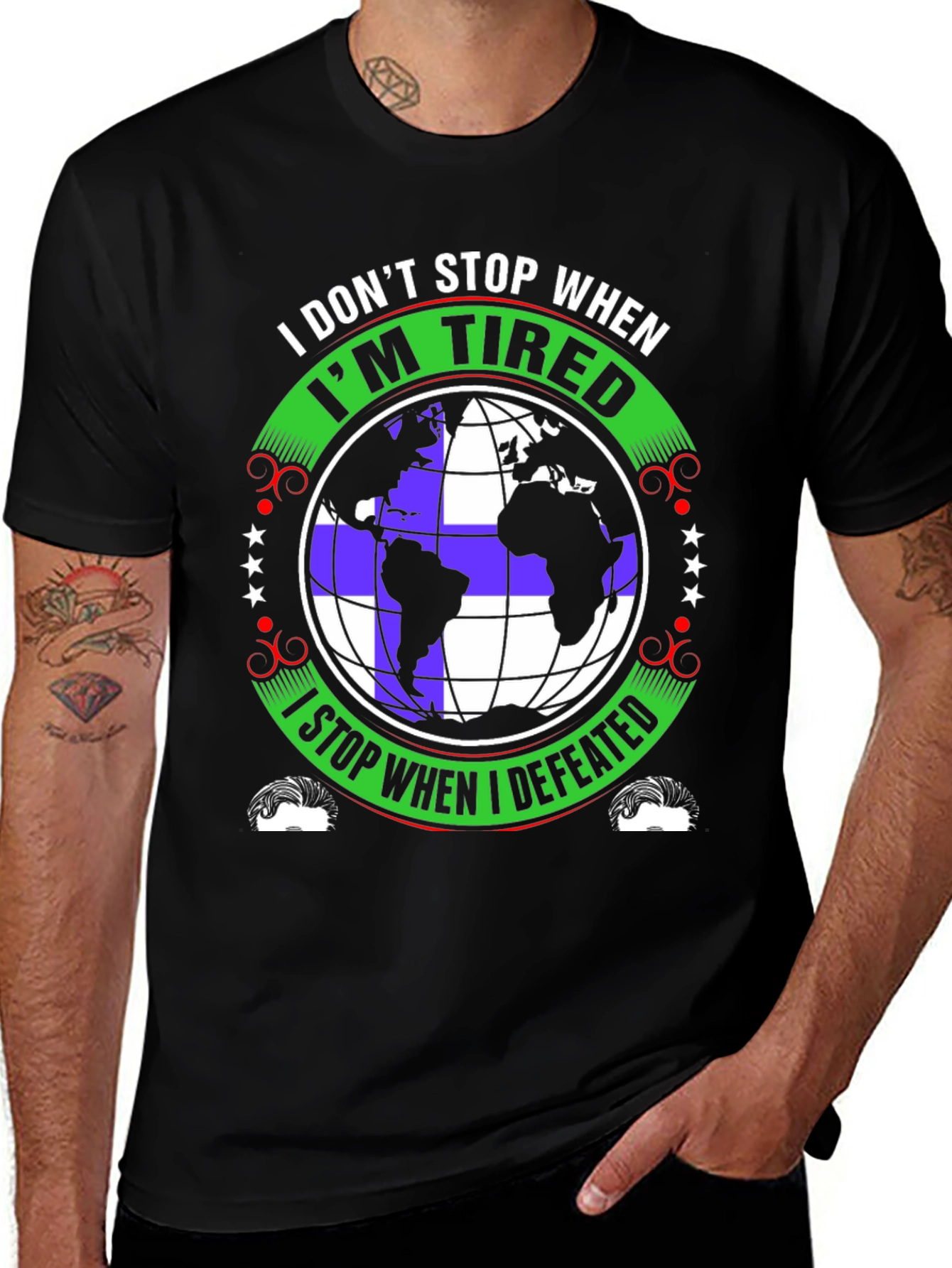 Never Quit Globe T-Shirt