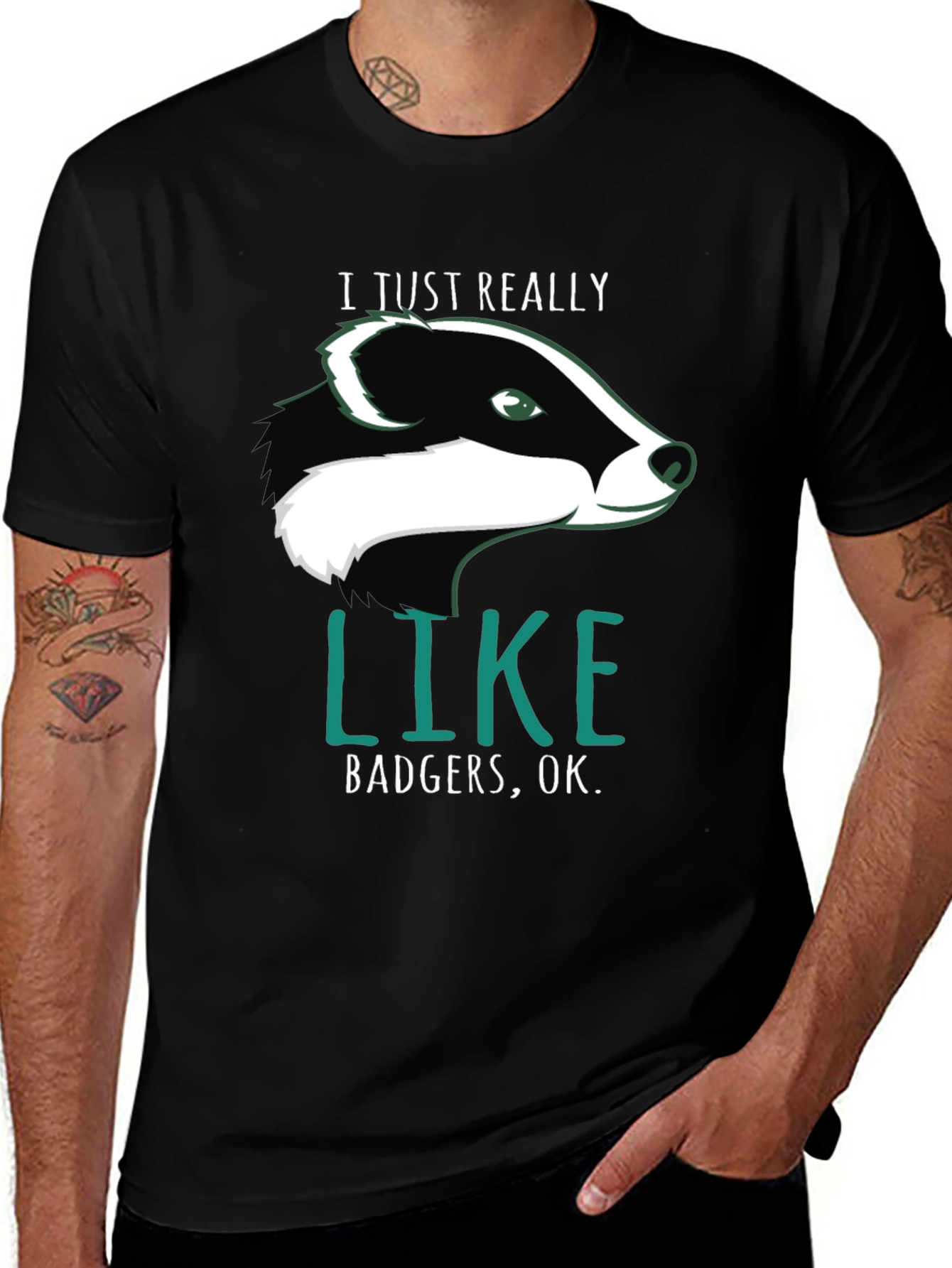 Variant 3 of I Just Really Like Badgers, OK. T-Shirt