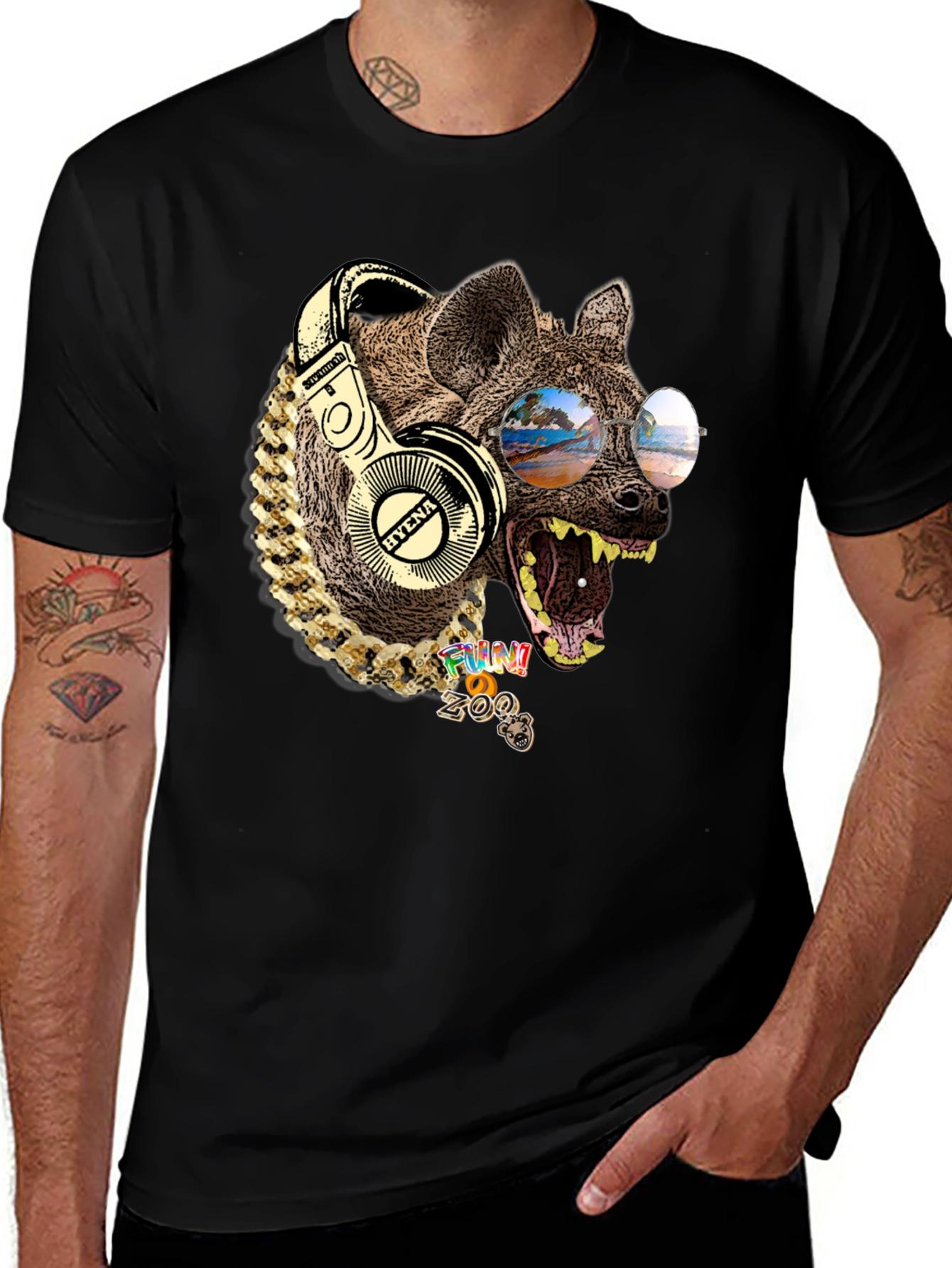 Variant 27 of Hyena DJ Graphic T-Shirt