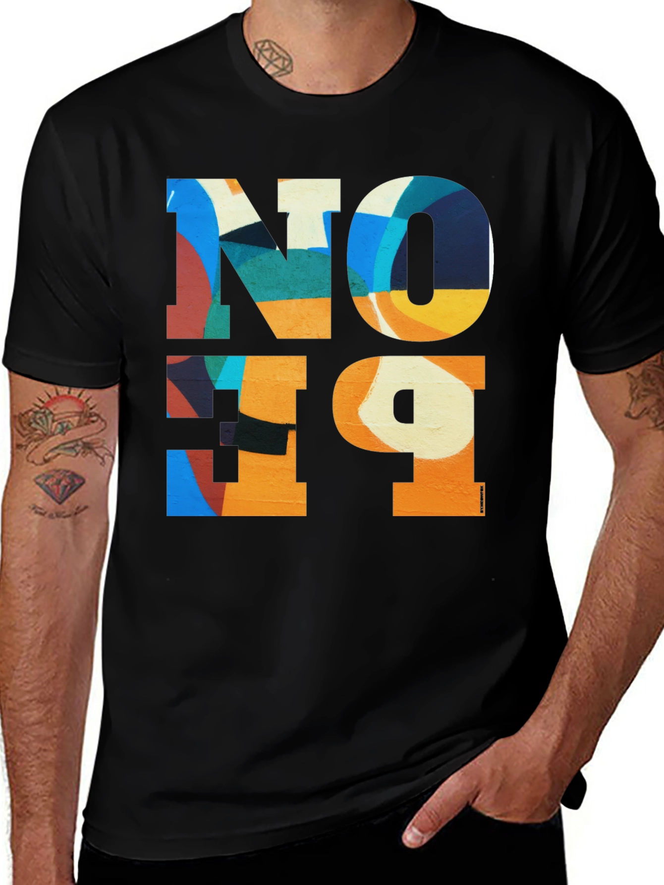 Variant 21 of Abstract Art Tee: Colorful NO+19 Graphic T-Shirt
