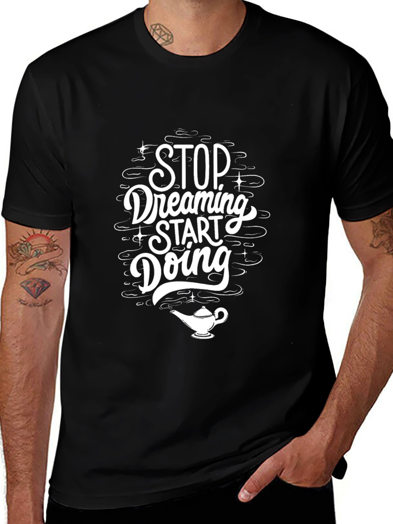 Variant 3 of Dreaming Genie T-Shirt - Stop Dreaming, Start Doing