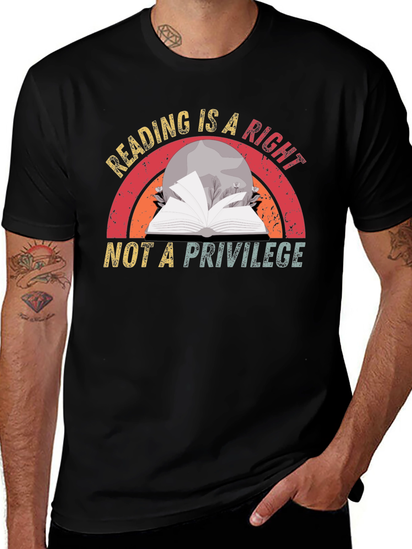 Variant 20 of Reading is a Right T-Shirt - Book Lover Gift