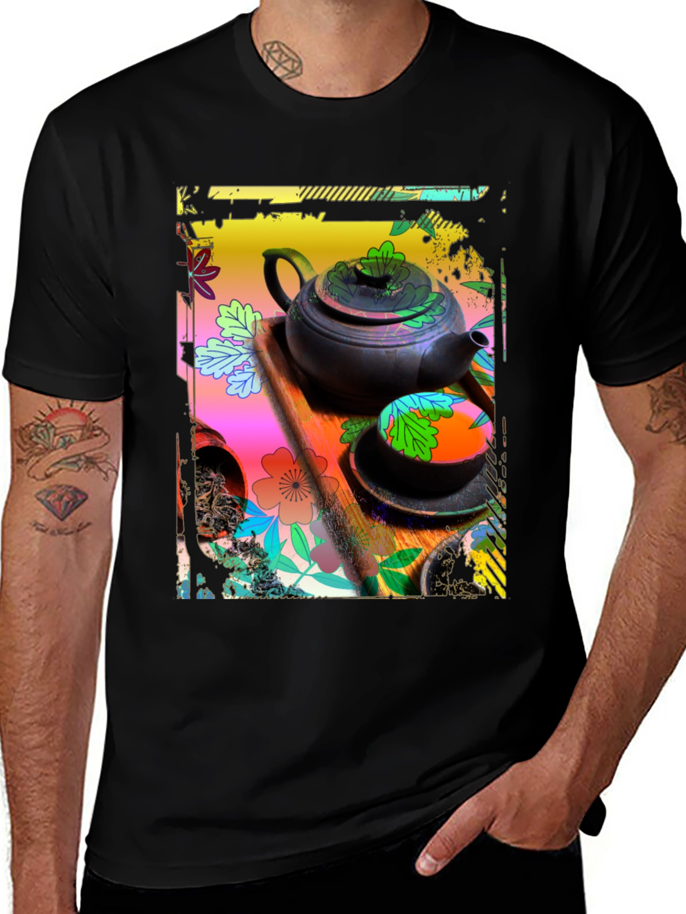 Variant 28 of Artistic Tea Set Graphic Tee