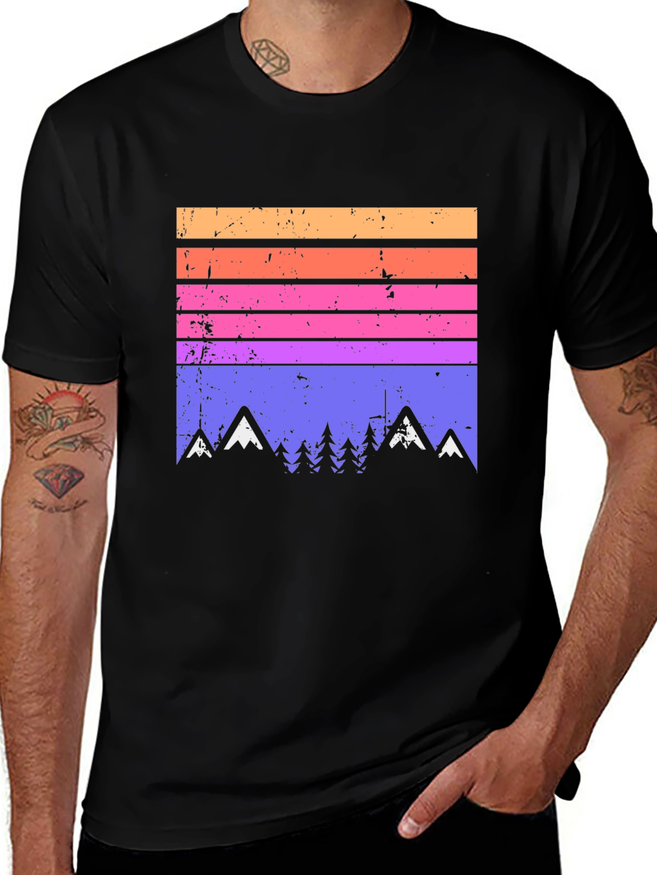 Retro Mountain Range Graphic Tee