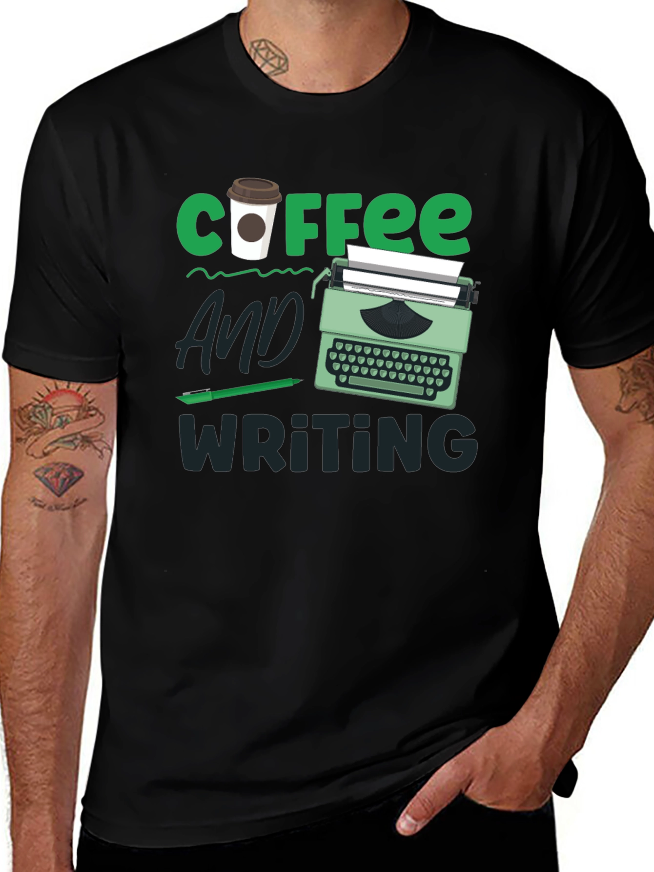 Variant 17 of Coffee and Writing Graphic Tee