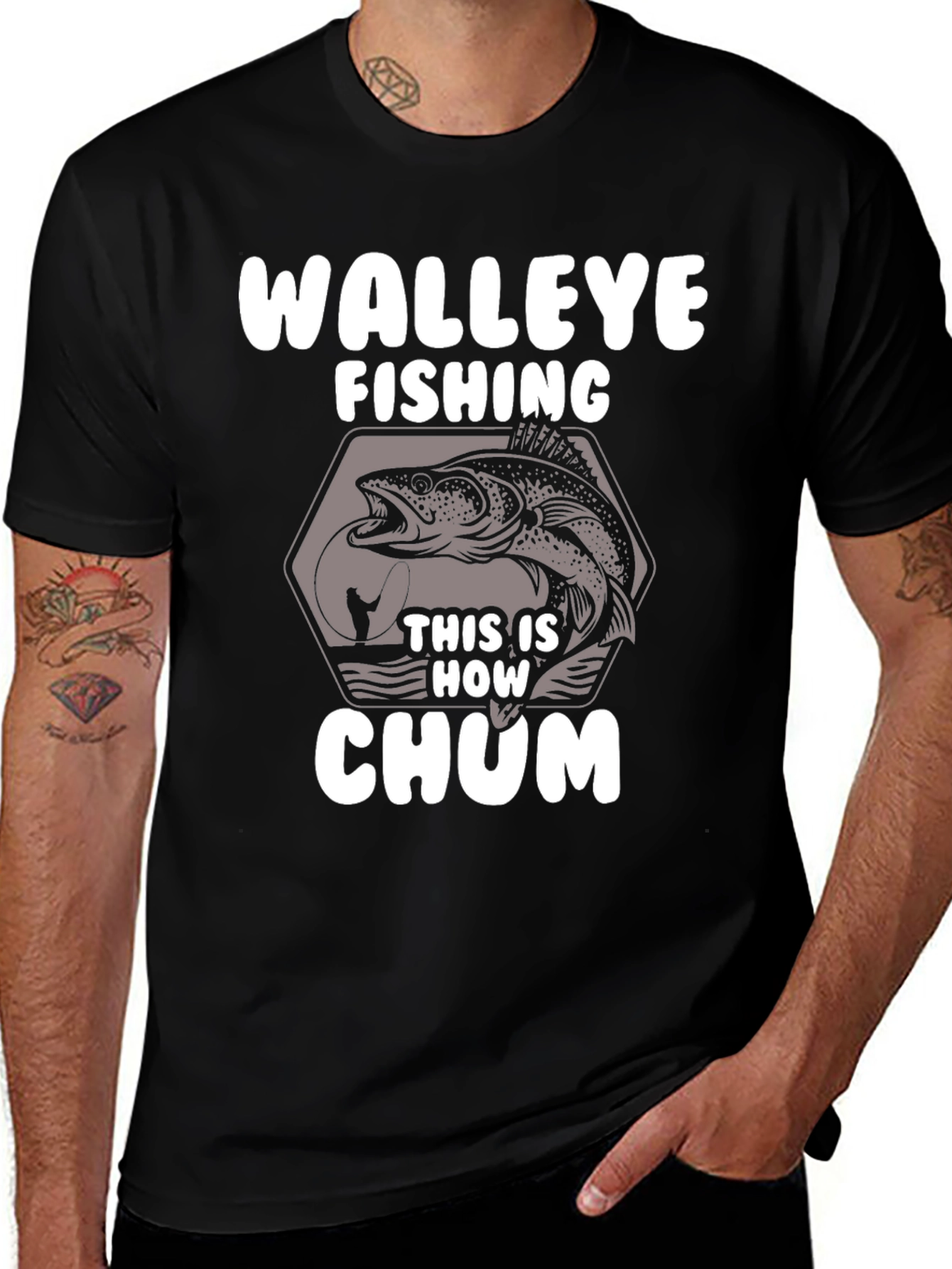 Variant 17 of Walleye Fishing T-Shirt - This is How We Chum!