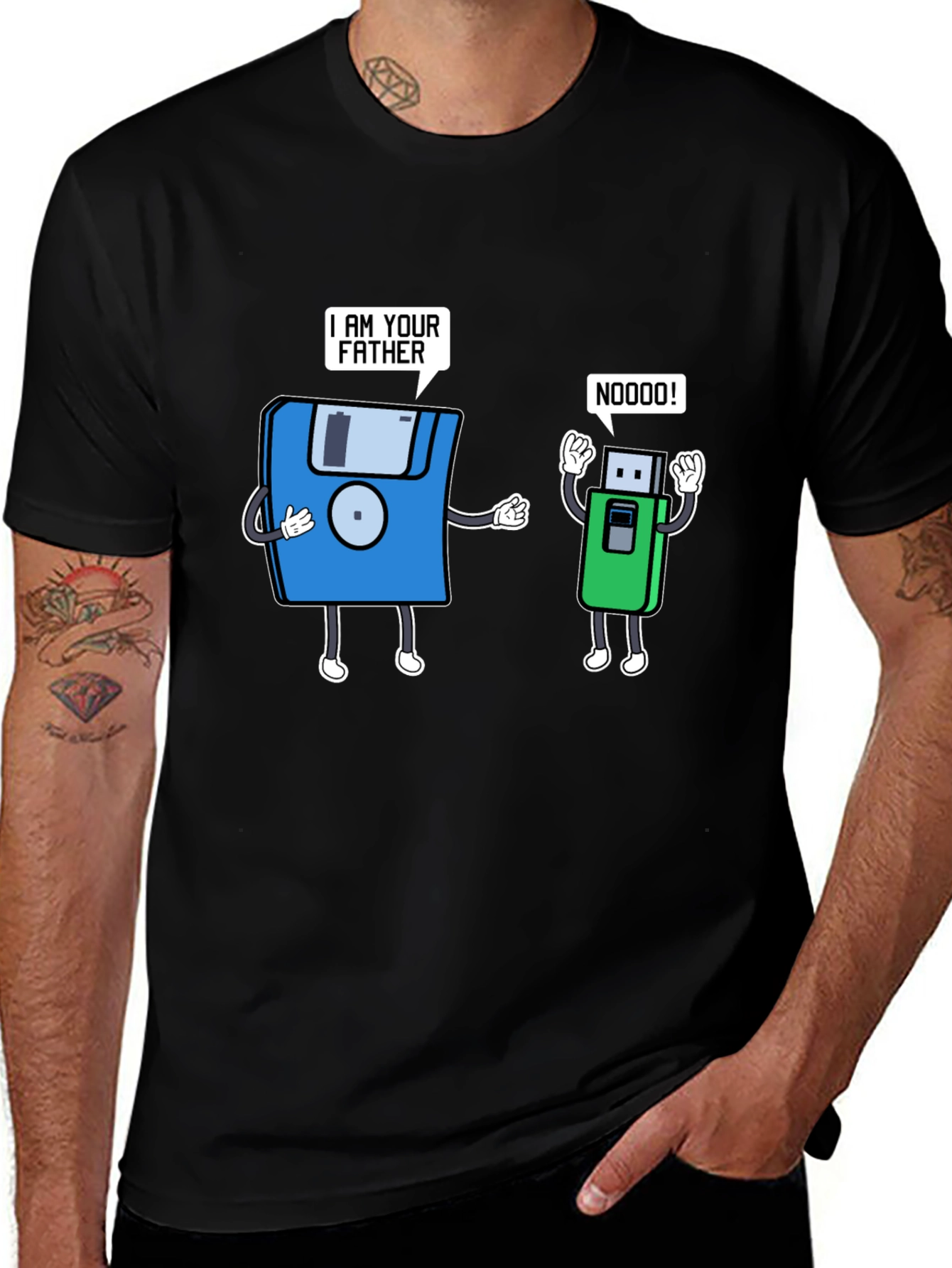 Variant 8 of Funny Data Storage T-Shirt: Floppy Disk Father