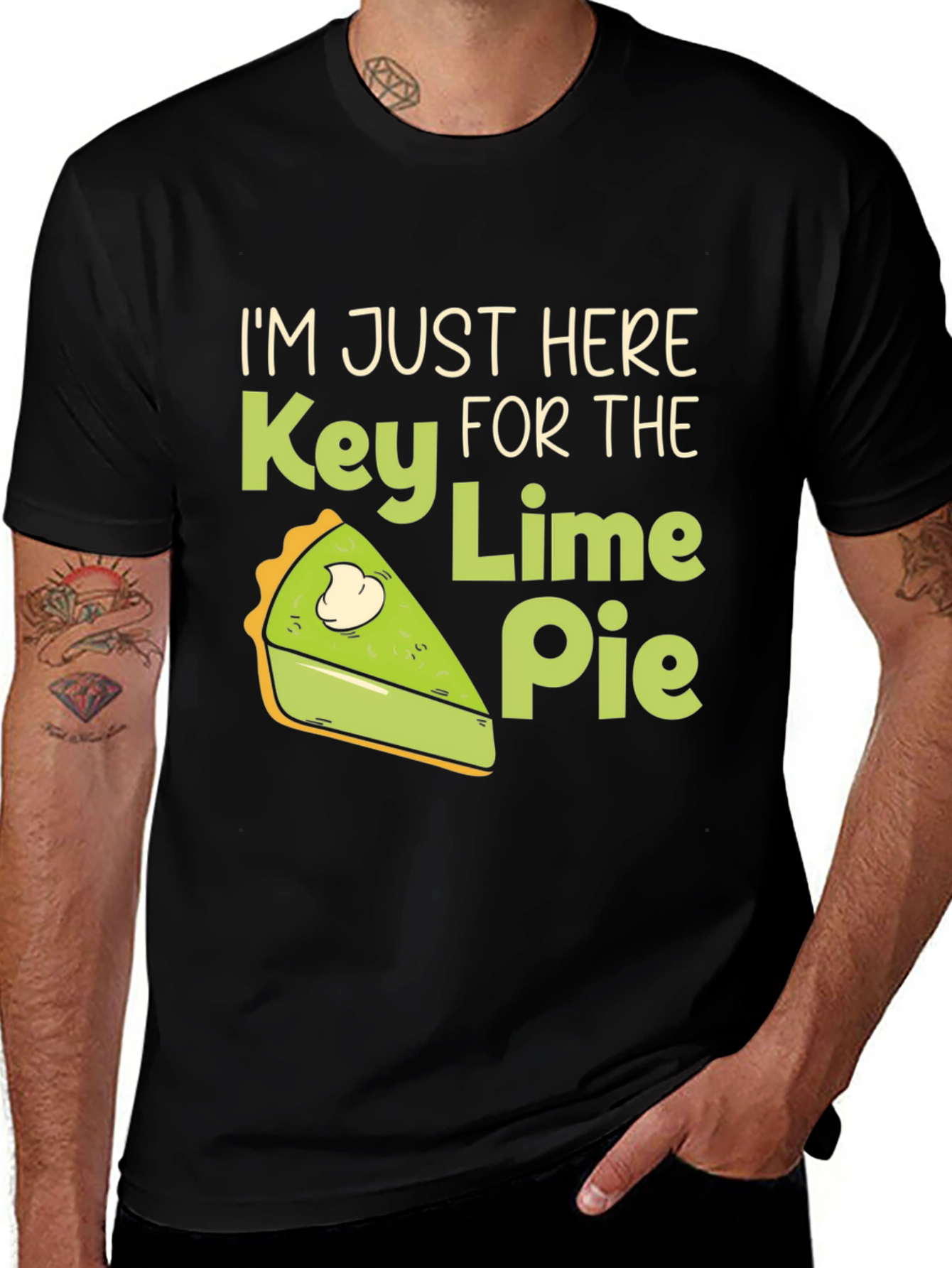 Variant 22 of Key Lime Pie Graphic Tee - Novelty Foodie T-Shirt
