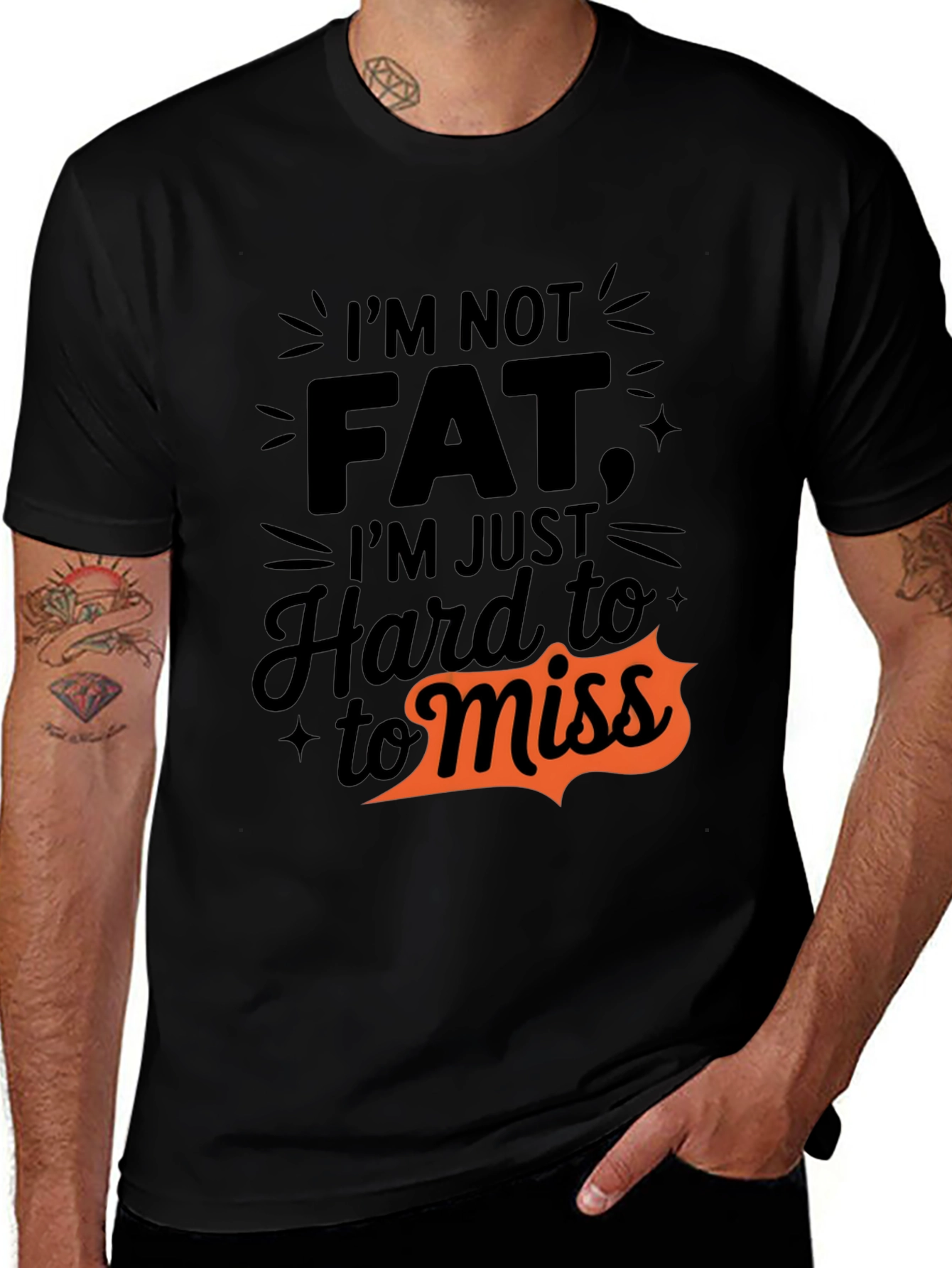 Variant 7 of I'm Not Fat Funny Graphic T-Shirt
