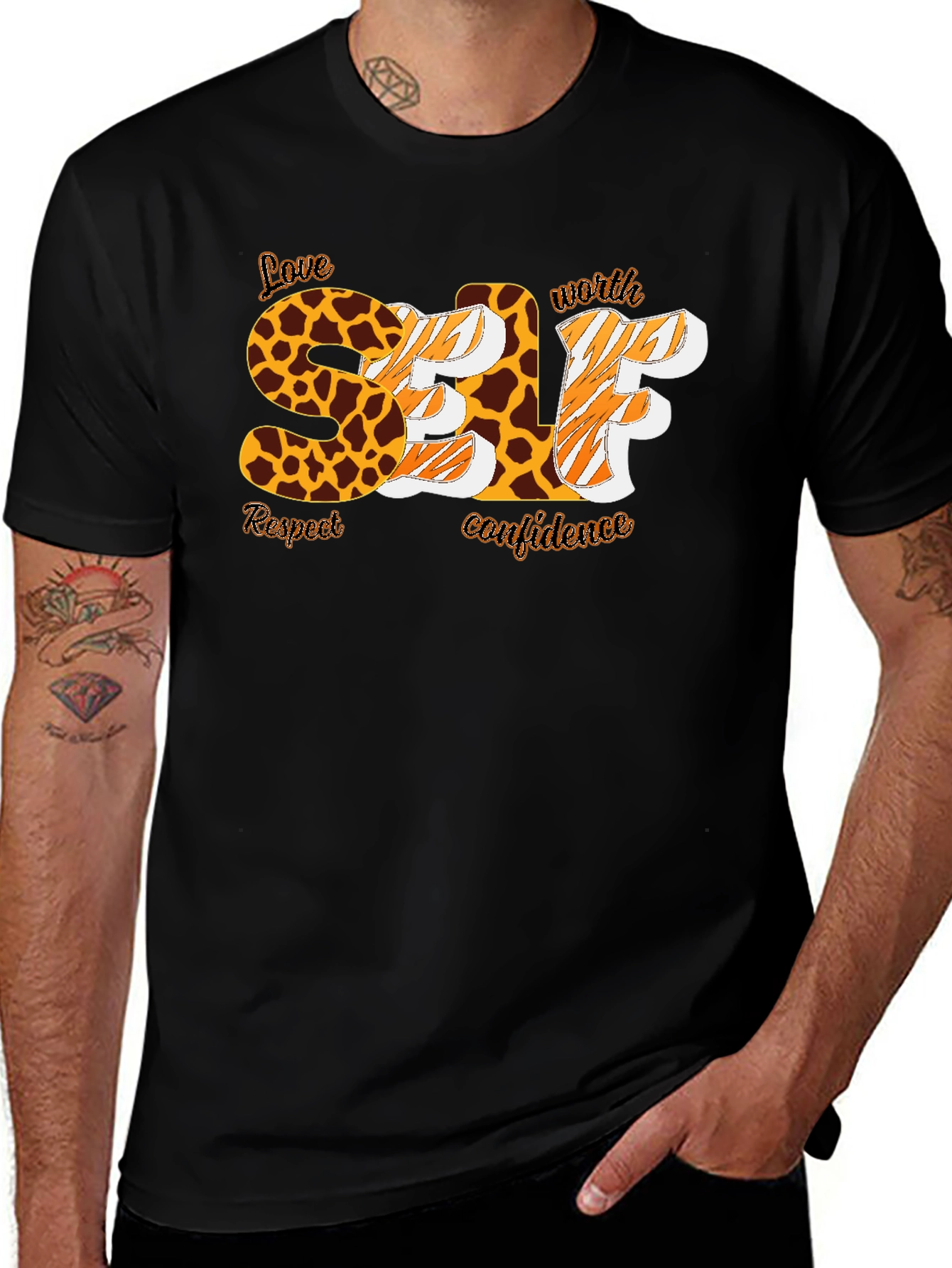 Variant 19 of Self-Love Giraffe Print Tee