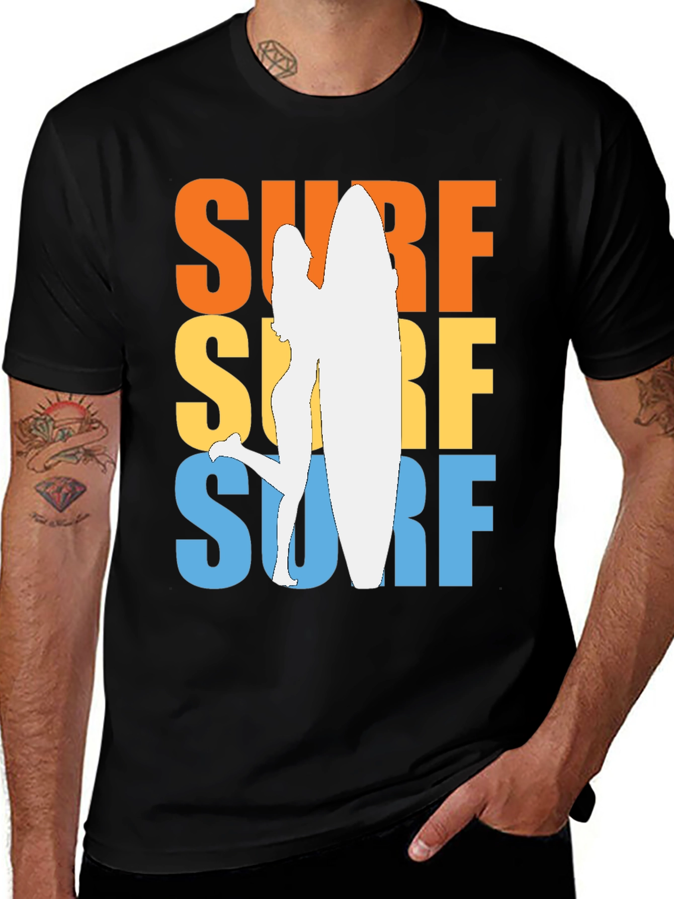 Variant 24 of Surf Graphic Tee - Beach Vibes