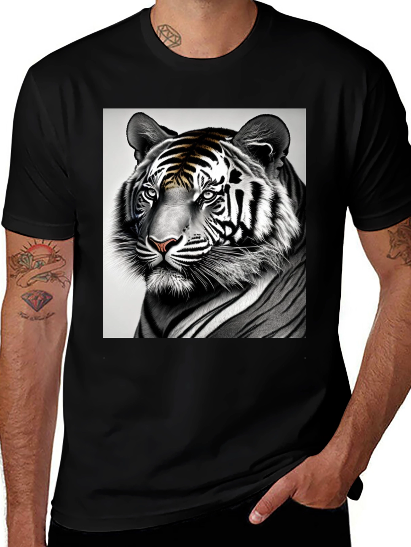 Variant 6 of Black Tiger Graphic Tee