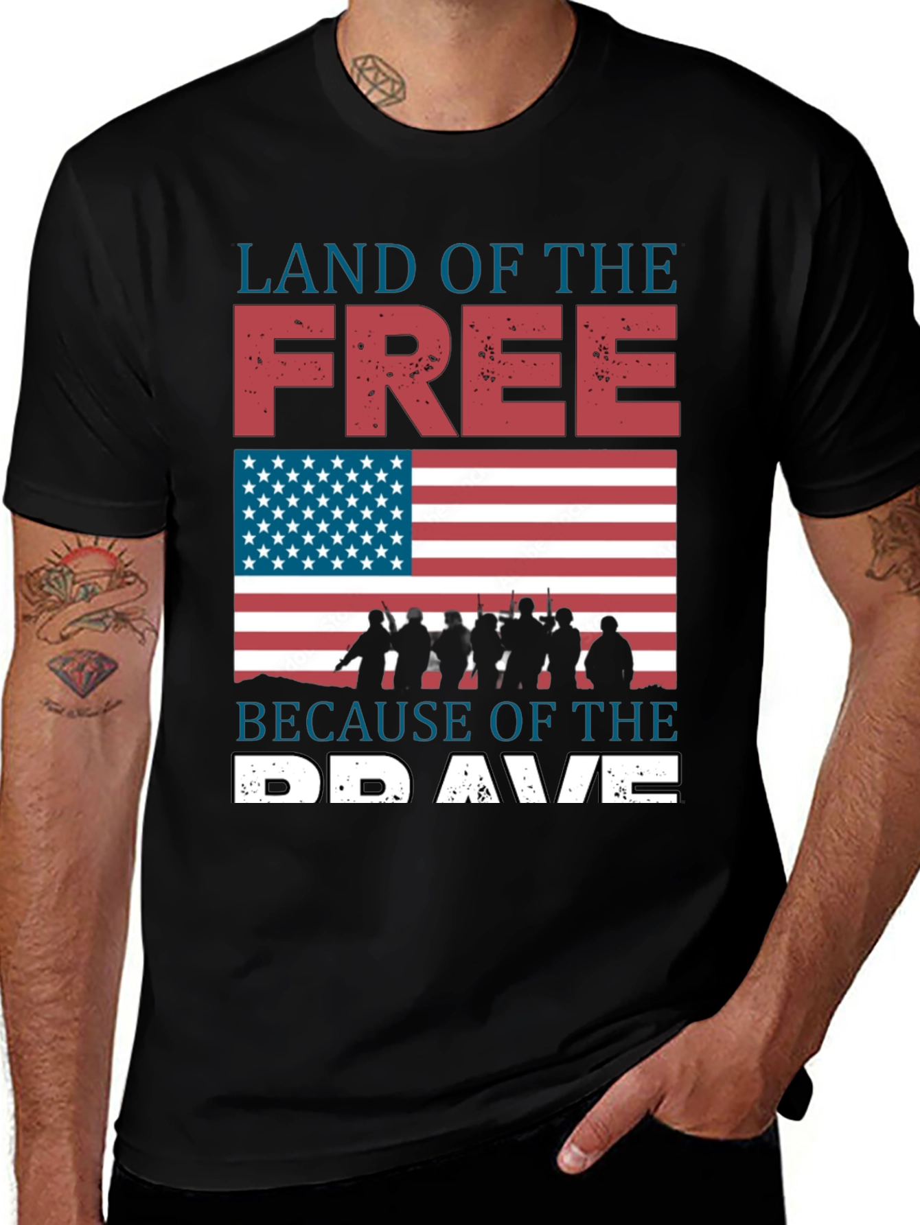 Variant 26 of Land of the Free Patriotic T-Shirt