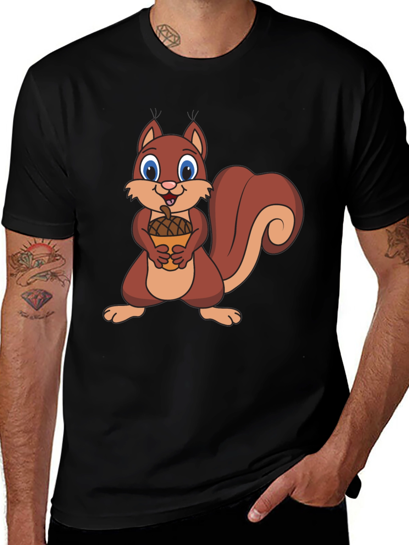 Variant 6 of Squirrel Holding Acorn Graphic T-Shirt