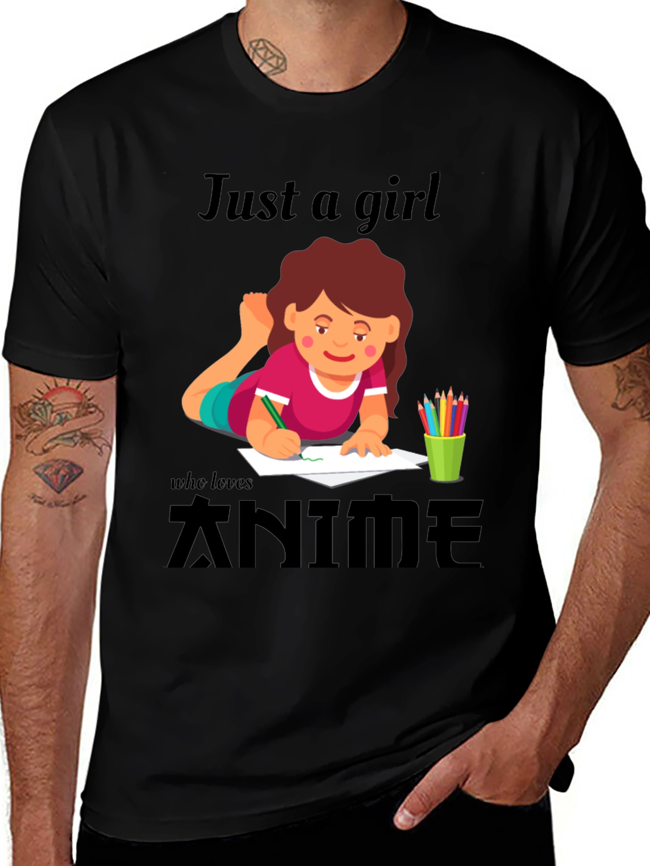 Variant 4 of Anime Girl T-Shirt - Just A Girl Who Loves Anime
