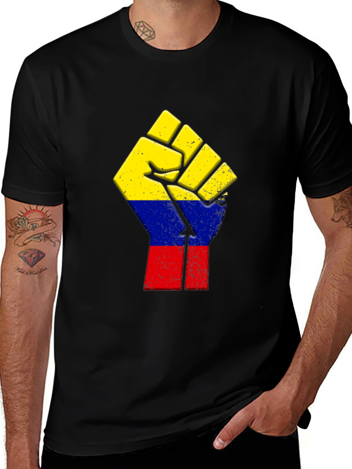 Variant 24 of Flag Fist Graphic T-Shirt - Stylish Protest Tee