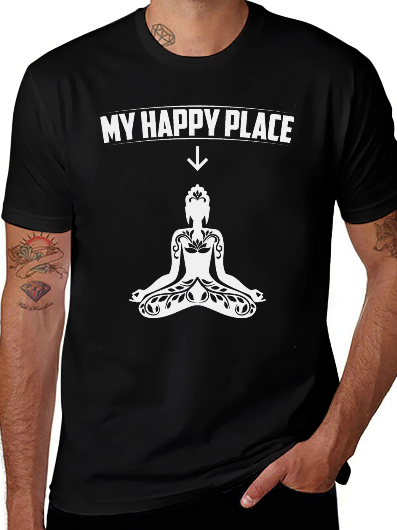 Variant 29 of My Happy Place Buddha Graphic T-Shirt