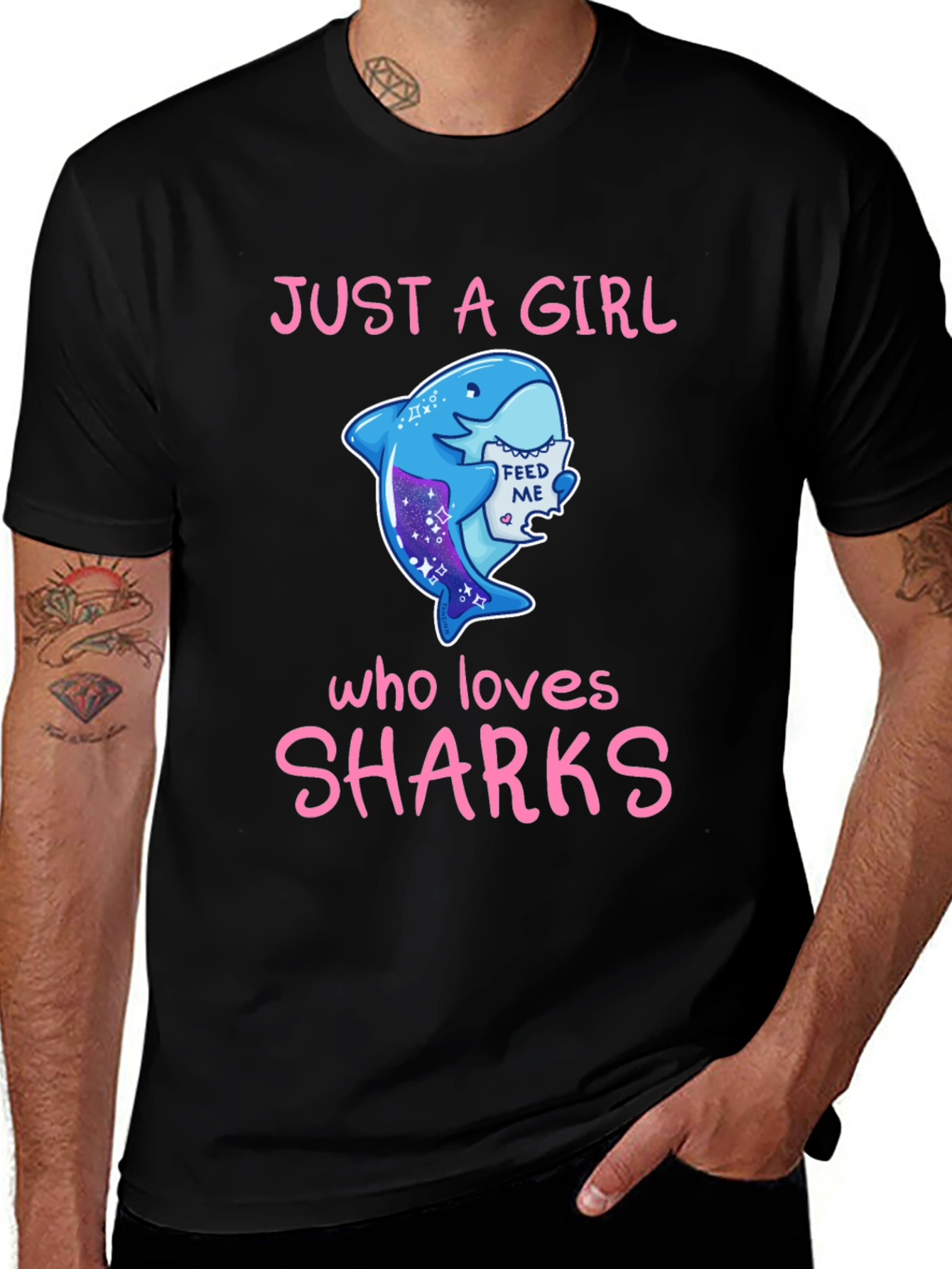 Just A Girl Who Loves Sharks T-Shirt