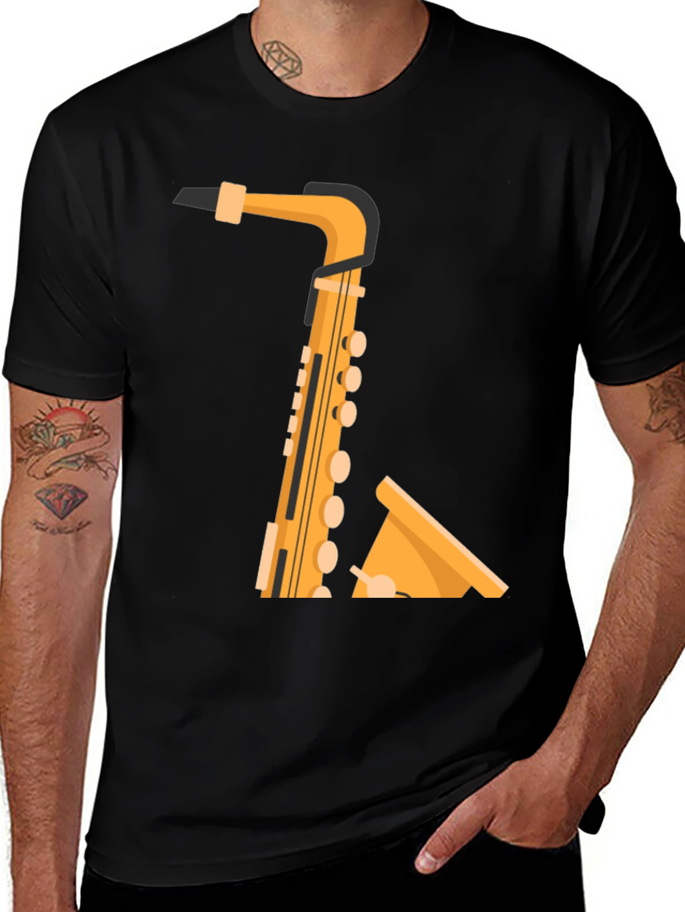 Variant 21 of Saxophone Graphic Tee - Musical Instrument T-Shirt