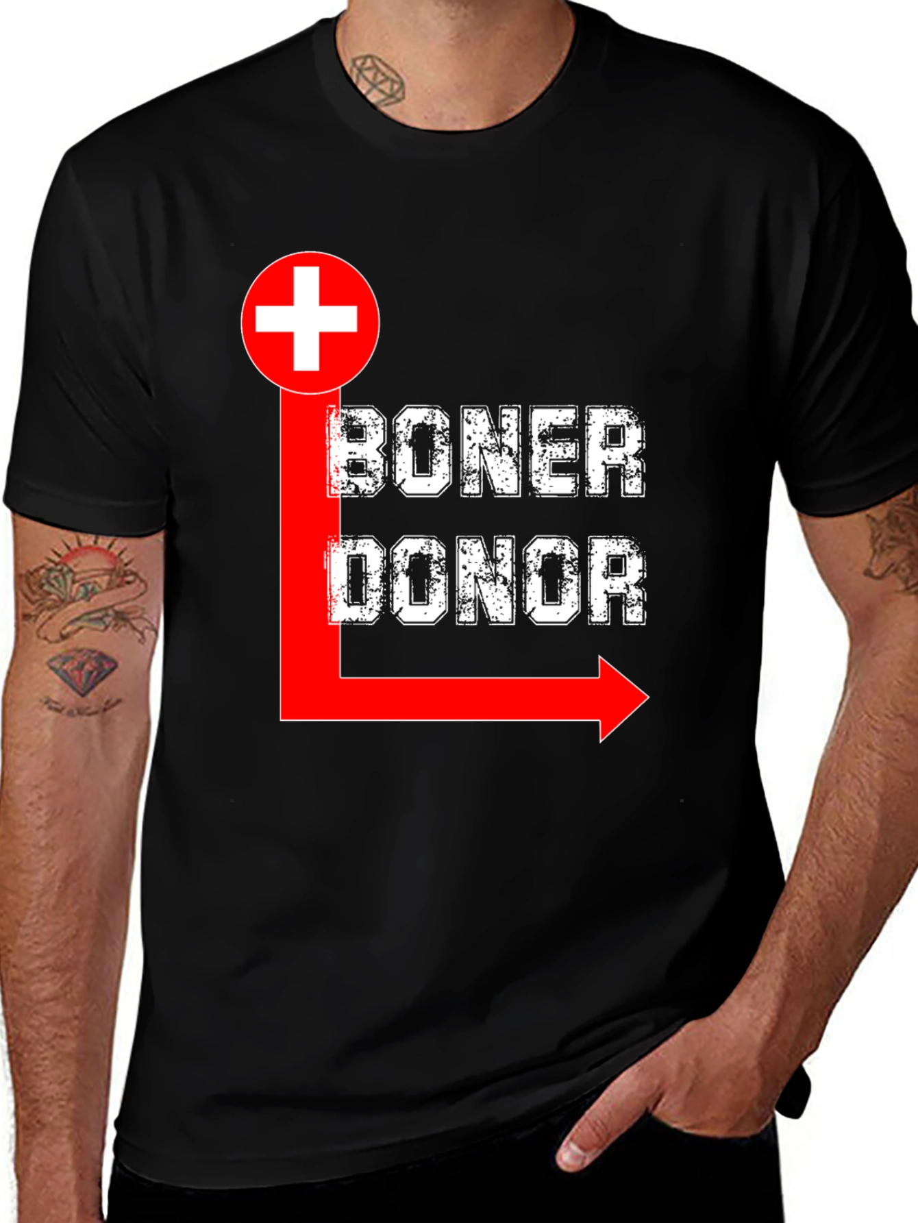 Variant 24 of Boner Donor Graphic Tee - Black