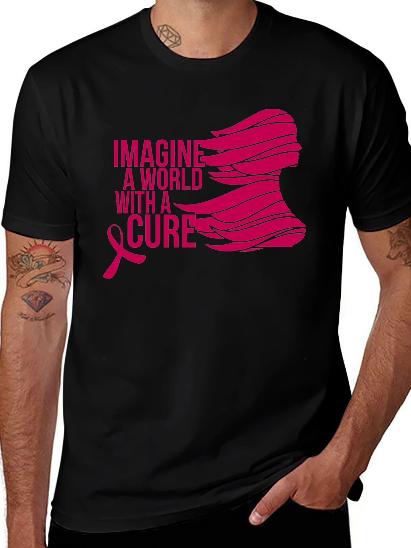 Variant 15 of Imagine A World With A Cure T-Shirt