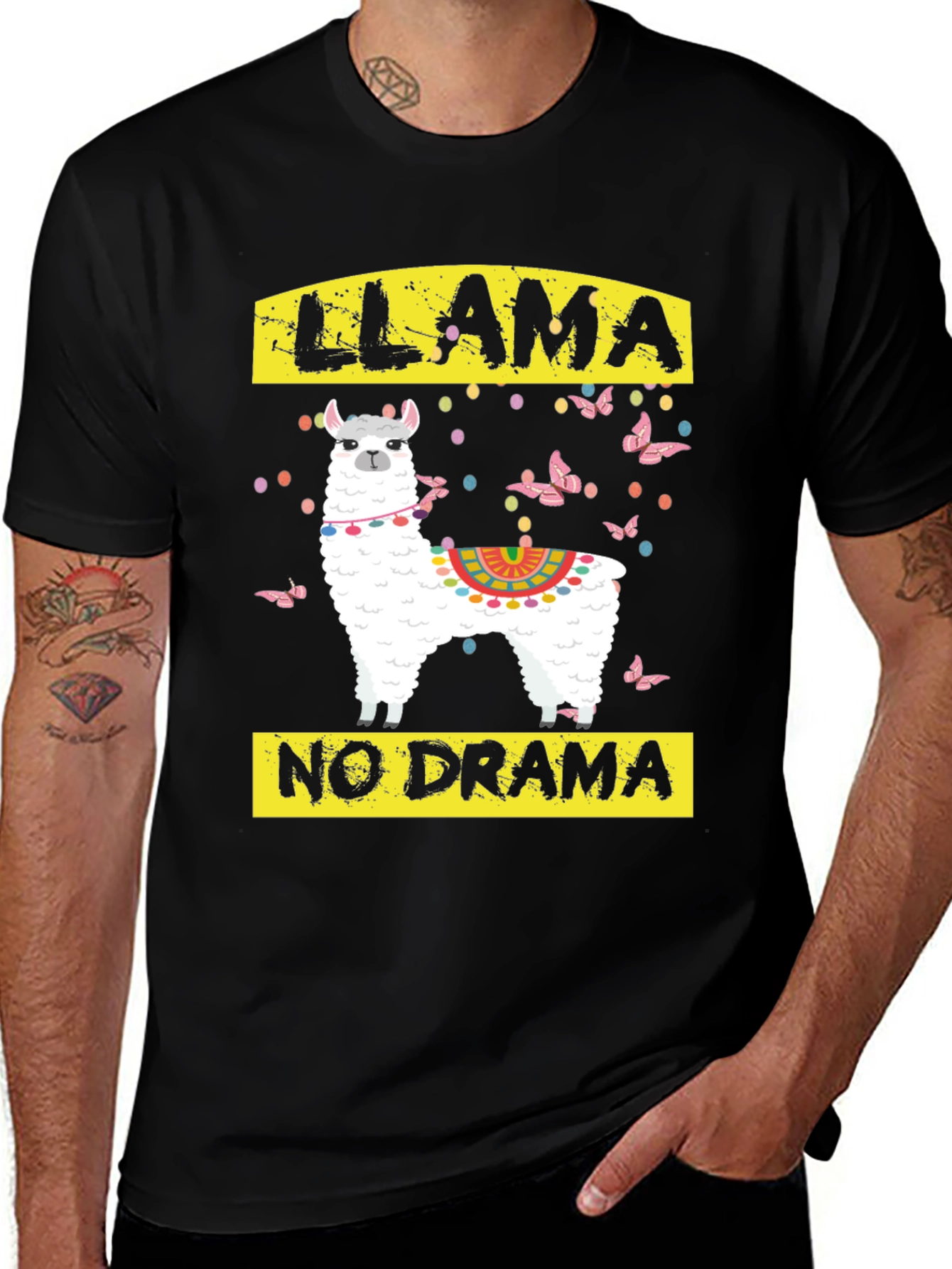 Variant 5 of Llama No Drama Graphic T-Shirt