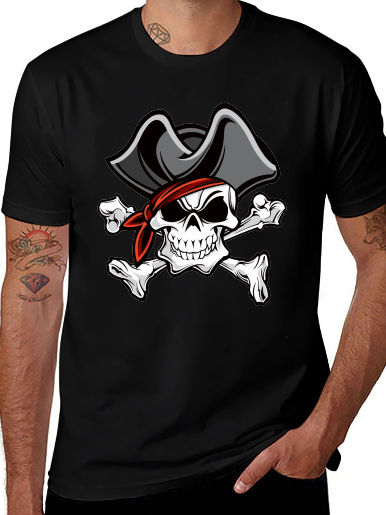 Variant 27 of Pirate Skull T-Shirt - Classic Design
